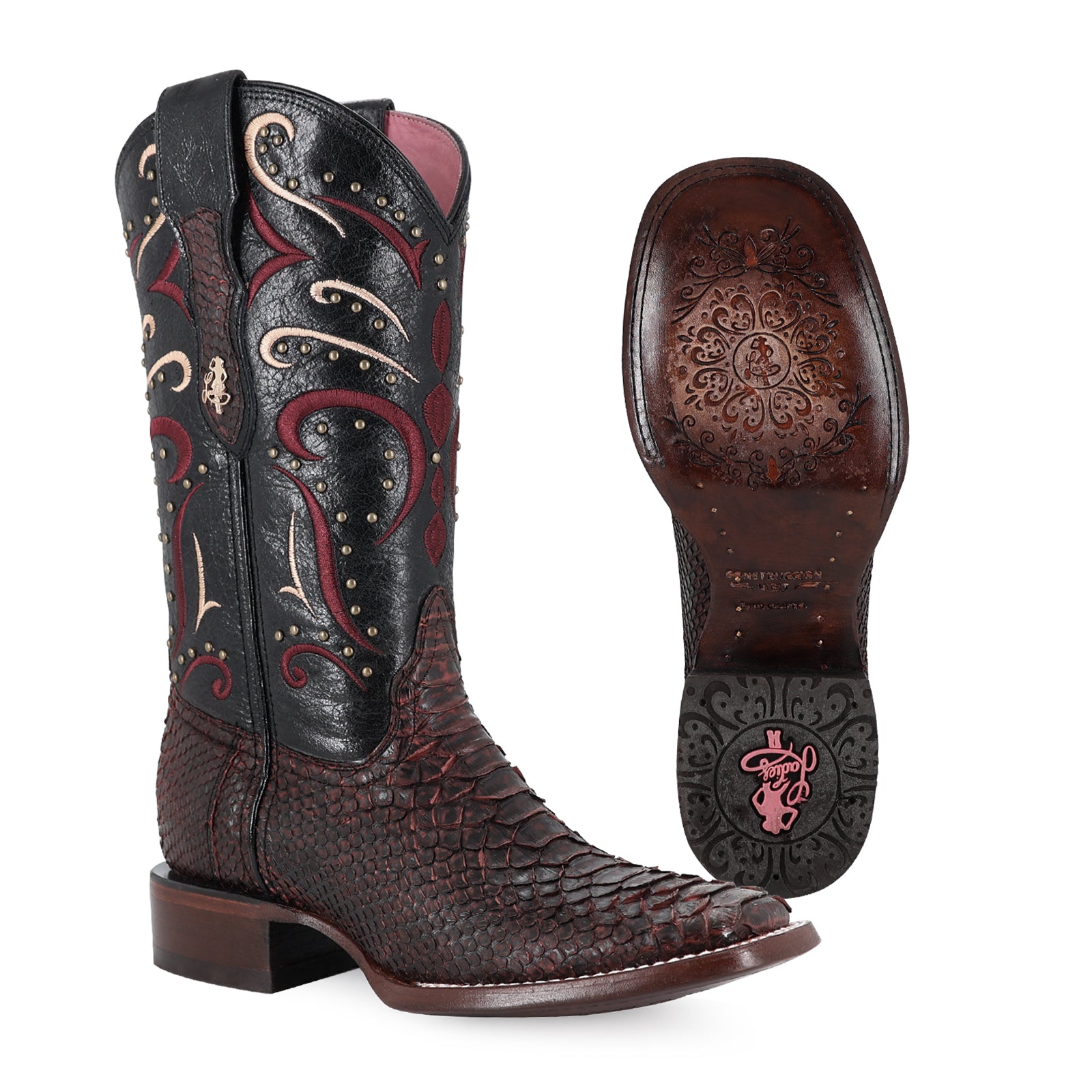 Bota vaquera para dama de piel modelo Joya