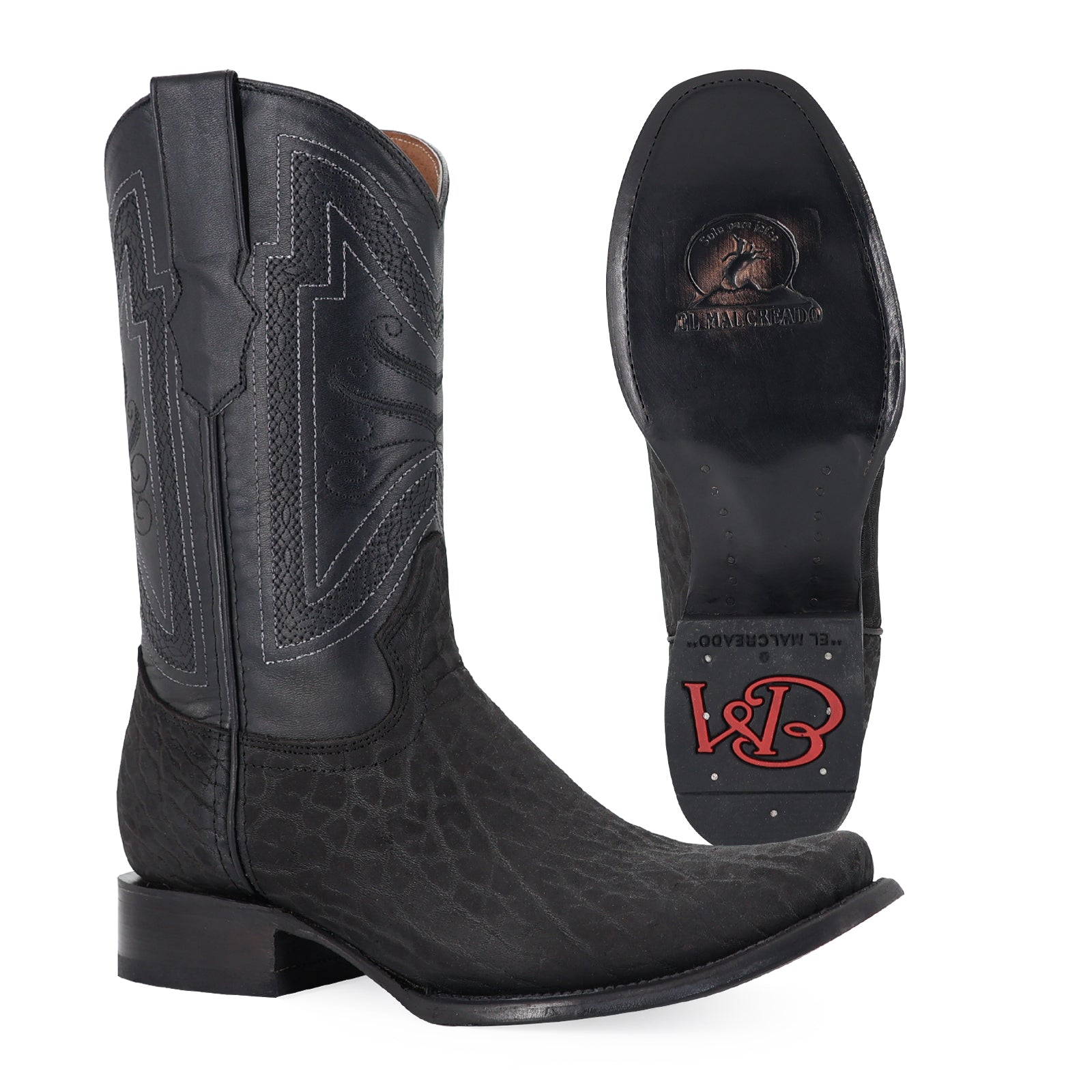 Bota Vaquera Dubai Cuello de Toro Negro