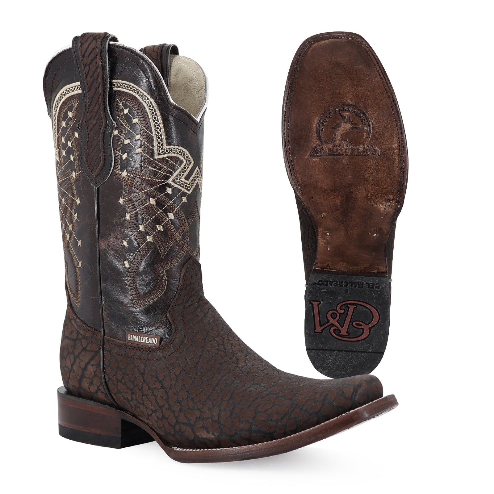 Bota Vaquera Dubai Cuello de Toro Chocolate