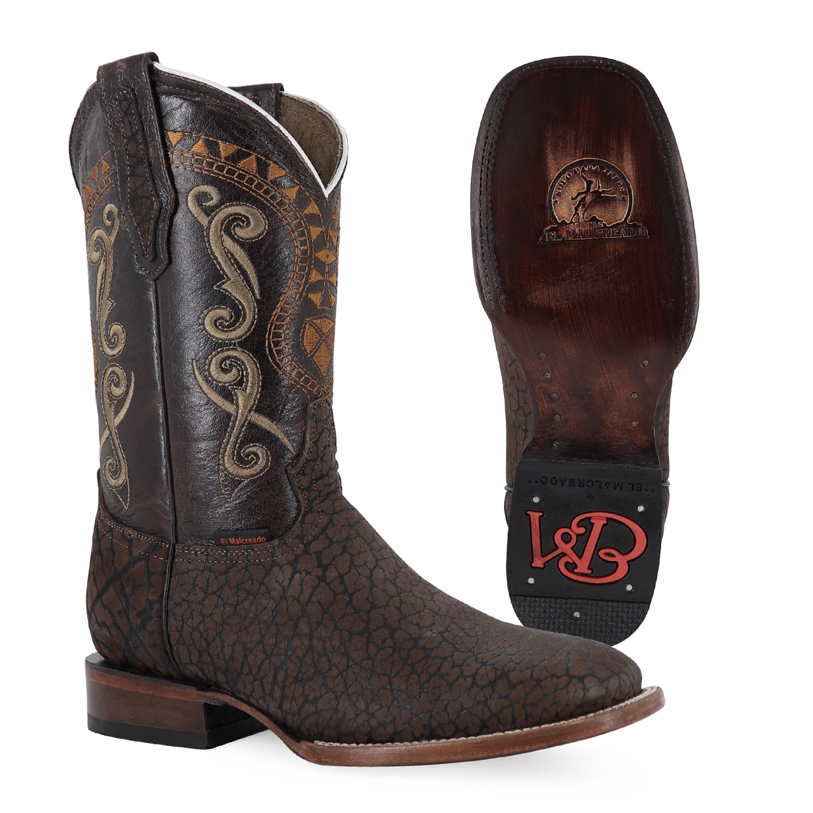 Bota Vaquera Bulldog Cuello De Toro Chocolate