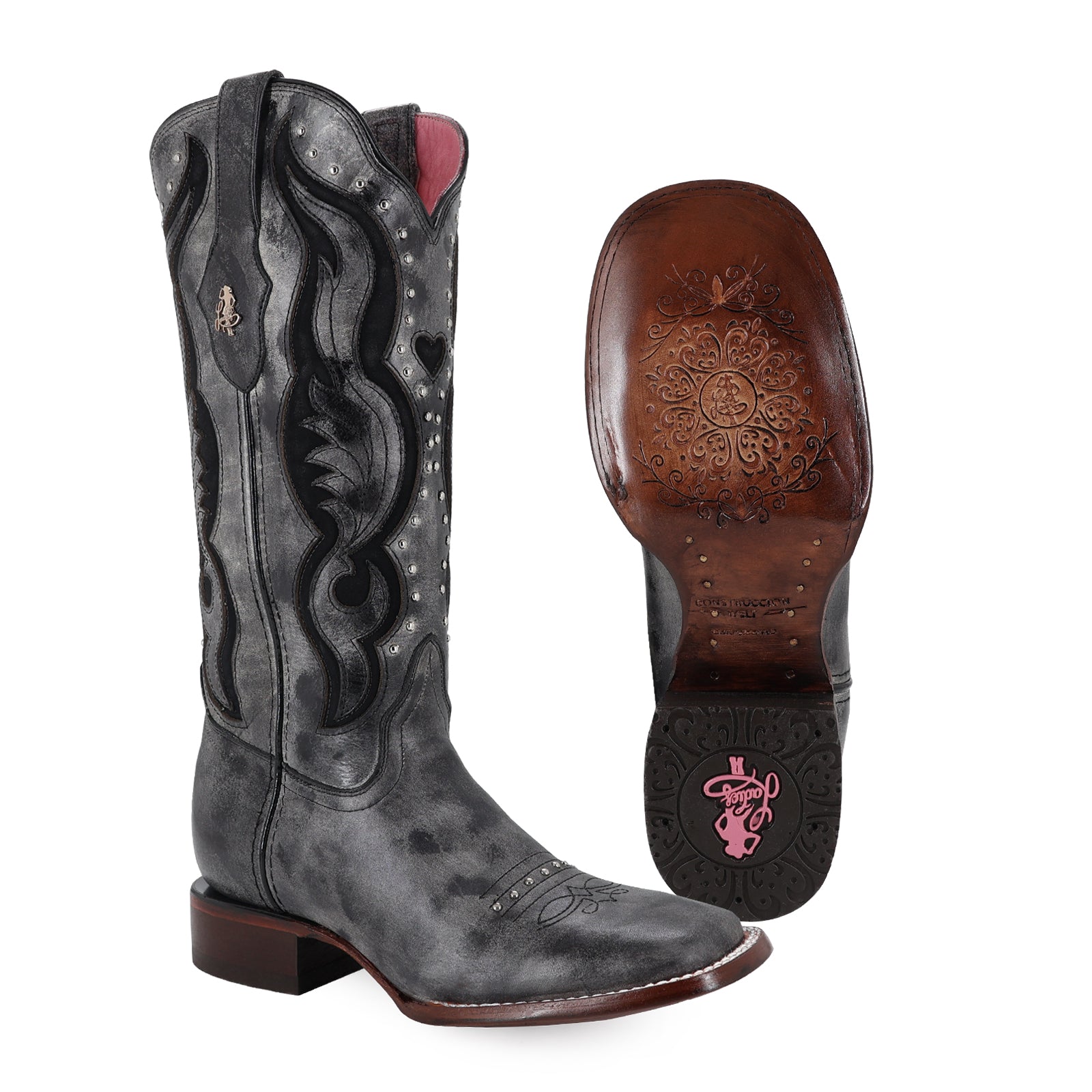 Bota vaquera para dama de piel modelo Dolly