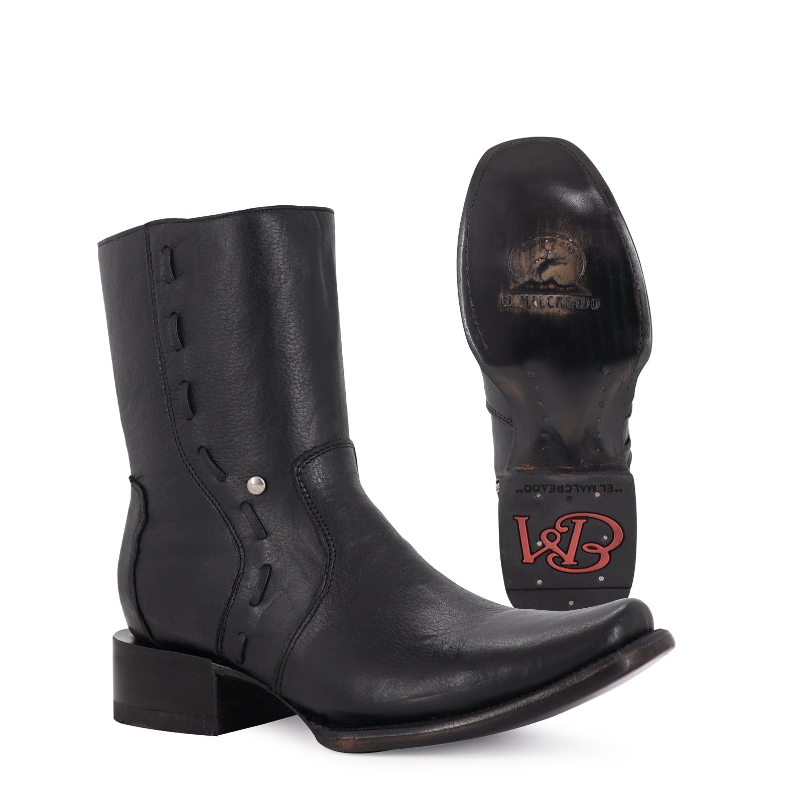 Botin Vaquero Estilo Vegas Negro
