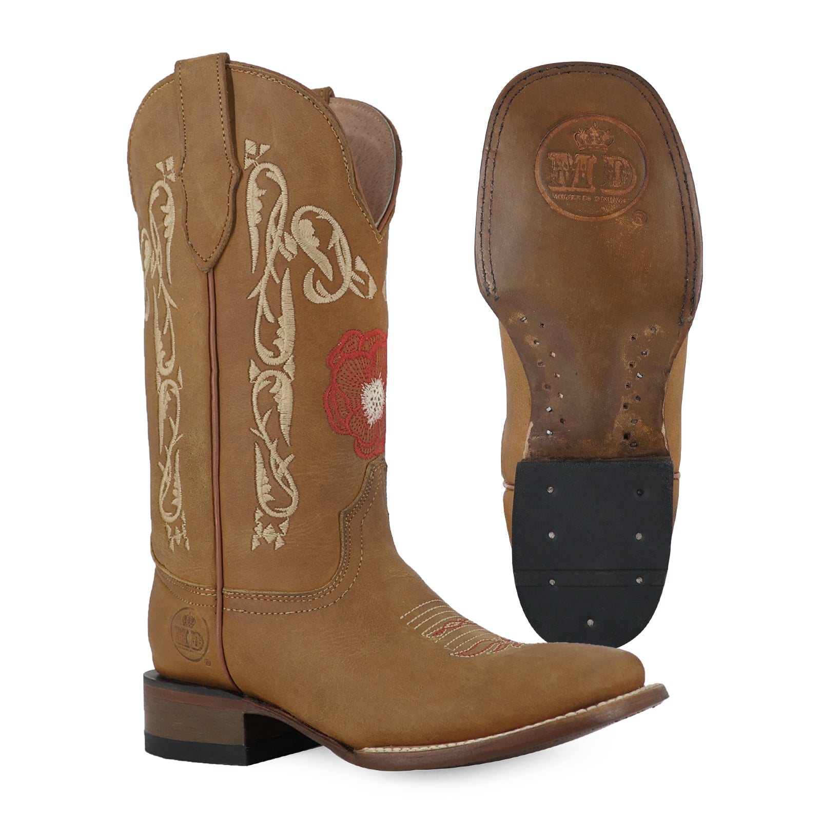 Bota vaquera para dama de piel modelo Chabela