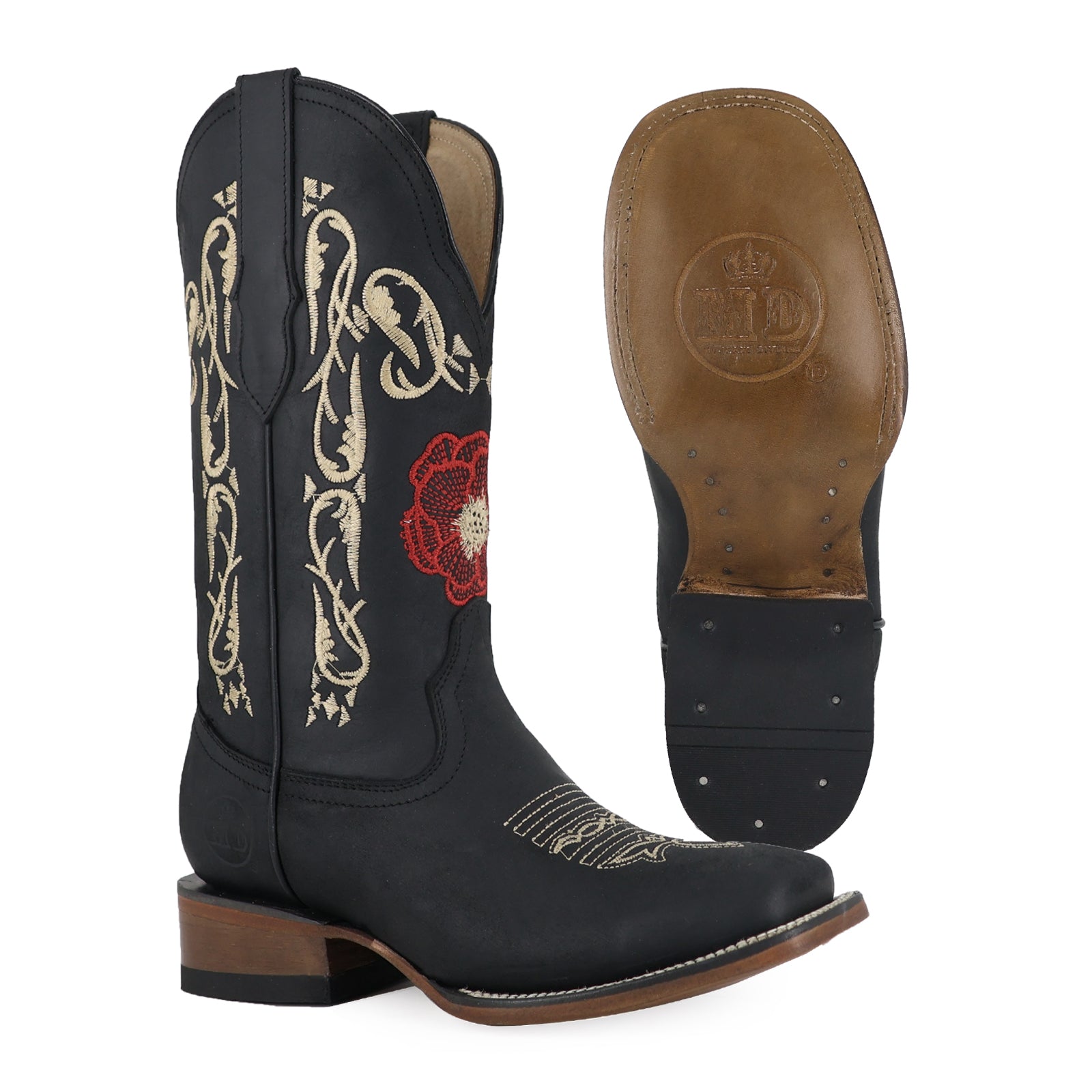 Bota vaquera para dama de piel modelo Chabela