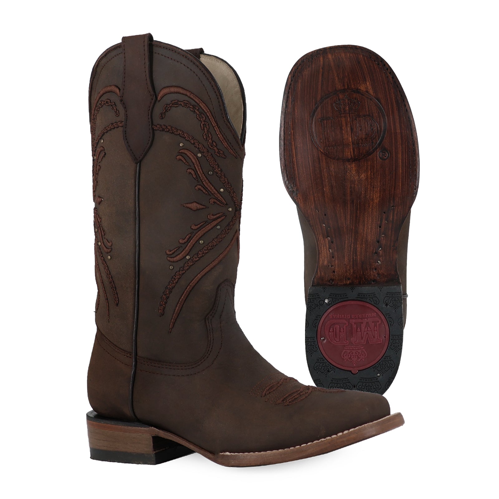 Bota vaquera para dama de piel modelo Aida