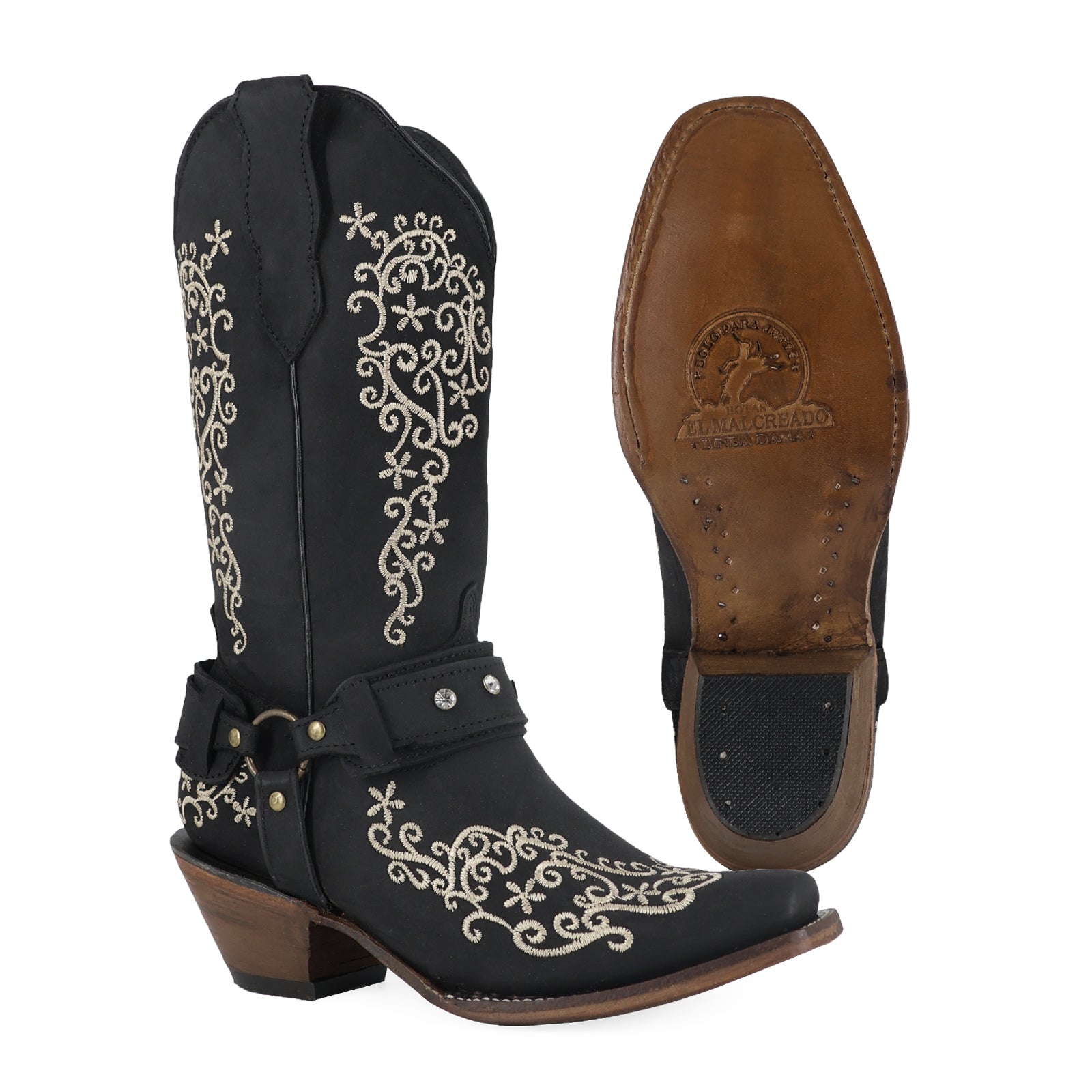 Bota vaquera para dama de piel modelo Bikina