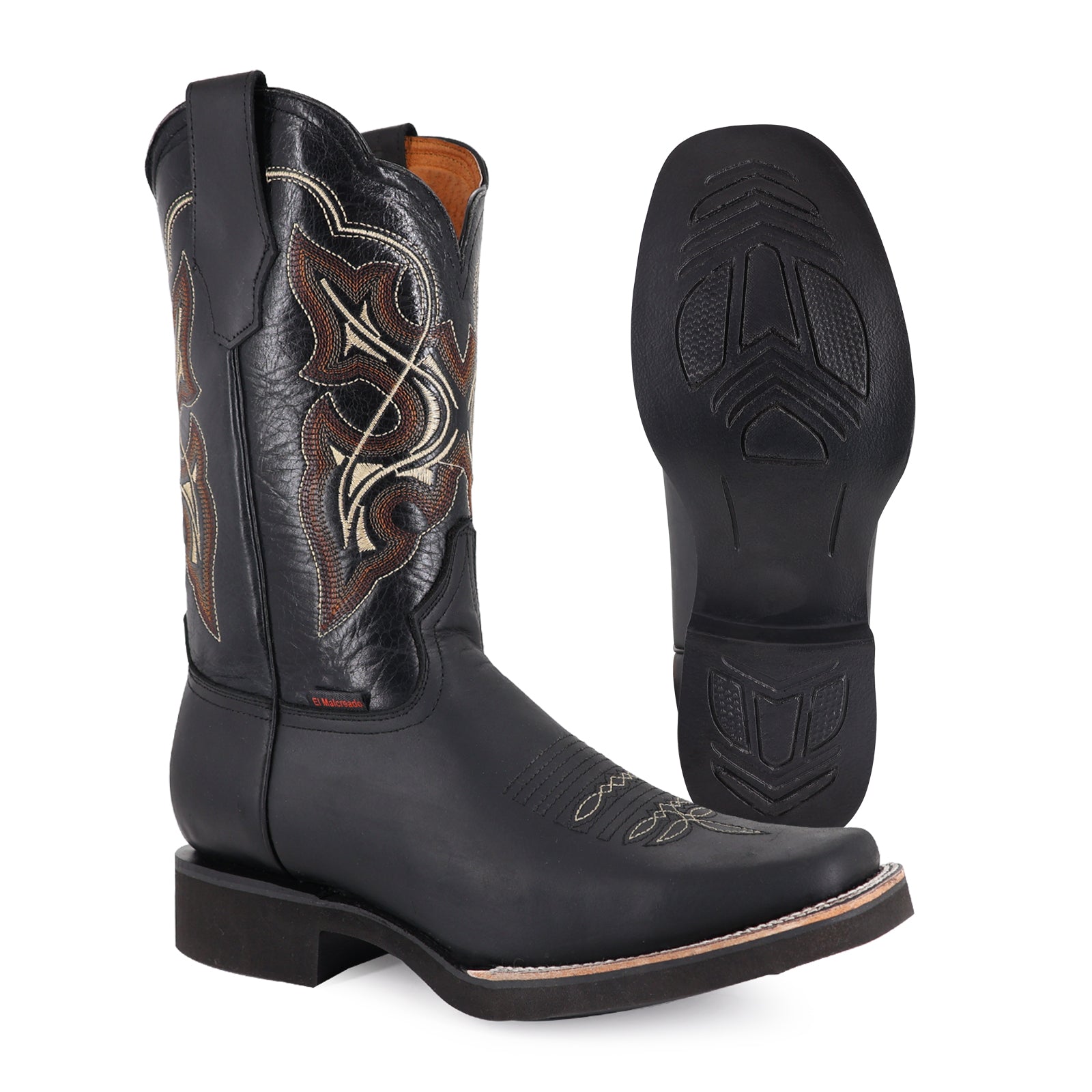 Bota Vaquera Rodeo Crazy Suela Poliuretano Negro