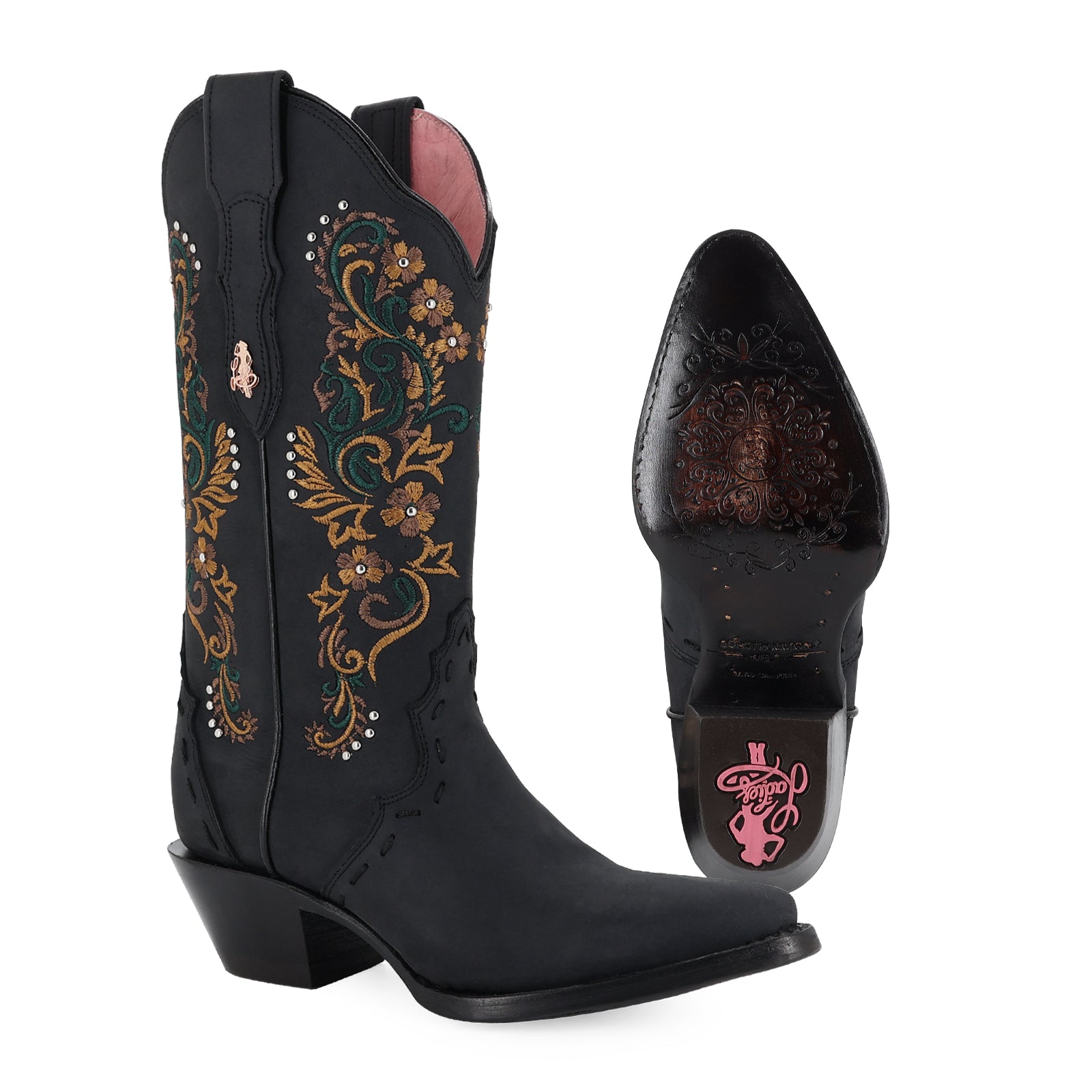 Bota vaquera para dama de piel modelo Catania