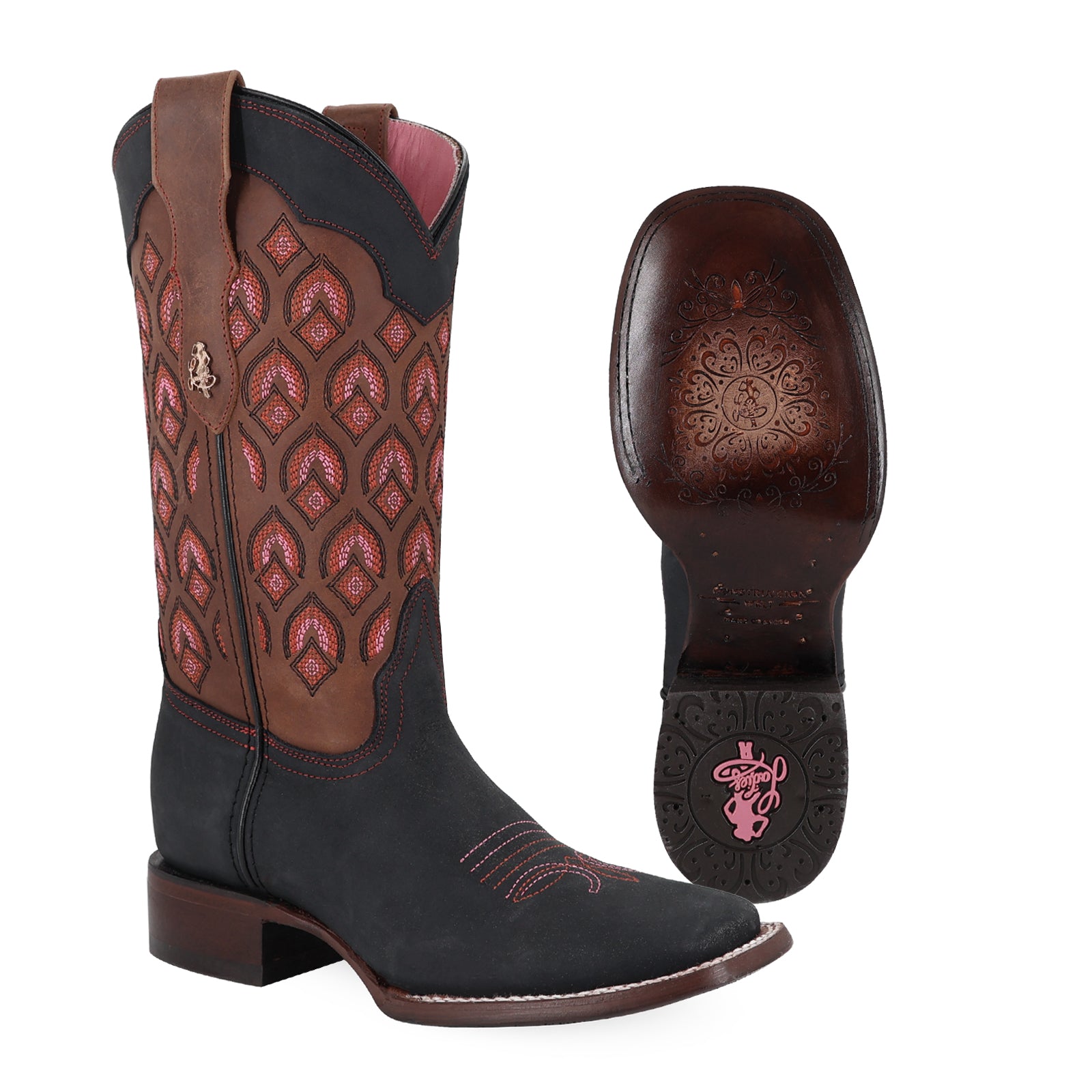 Bota Vaquera Para Dama de Piel Modelo Santorini