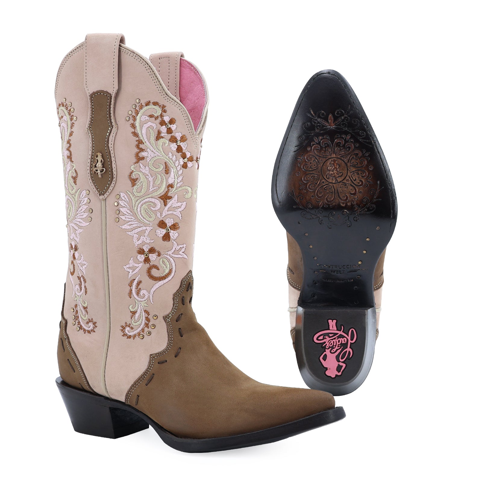 Bota vaquera para dama de piel modelo Catania