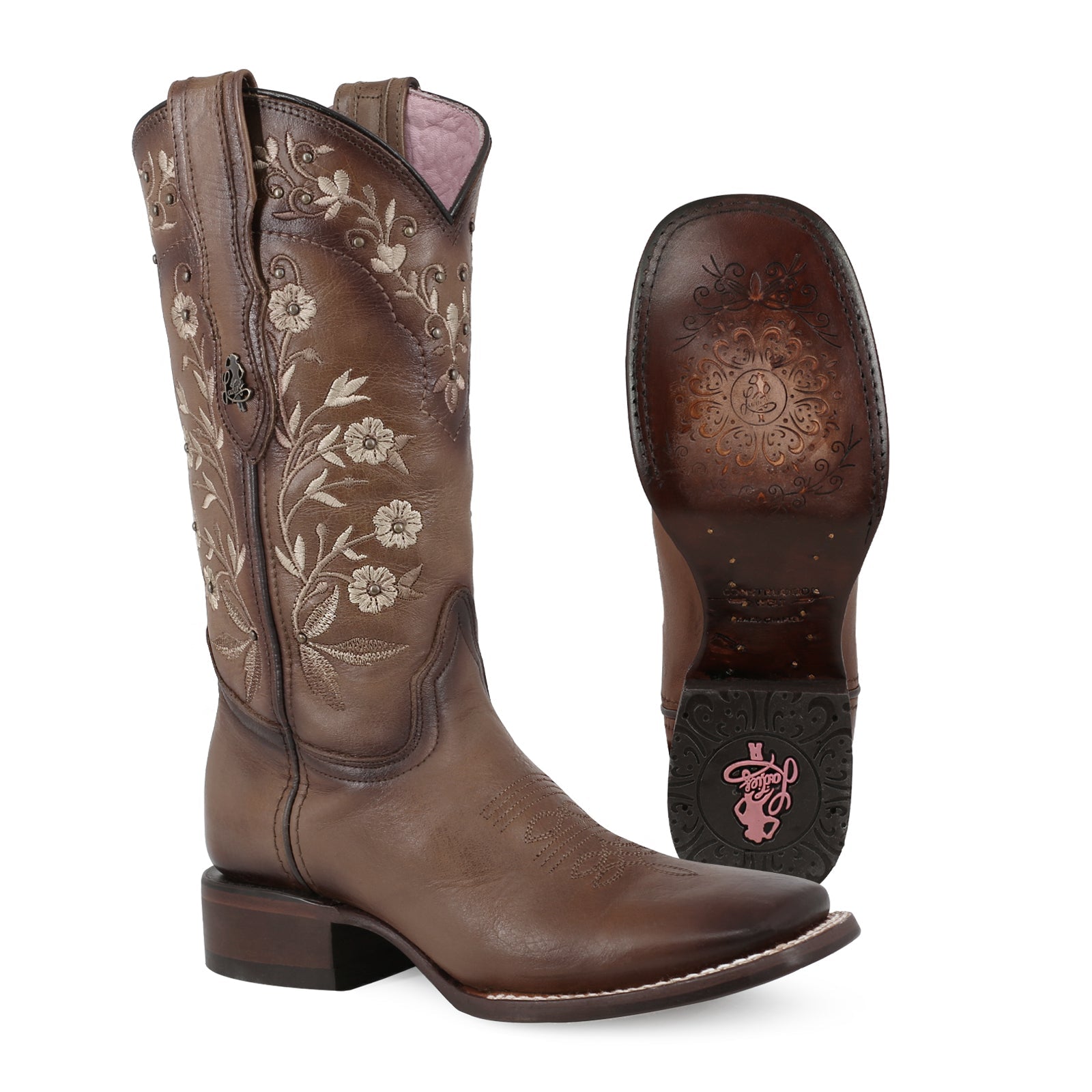 Bota vaquera para dama de piel modelo Armonía