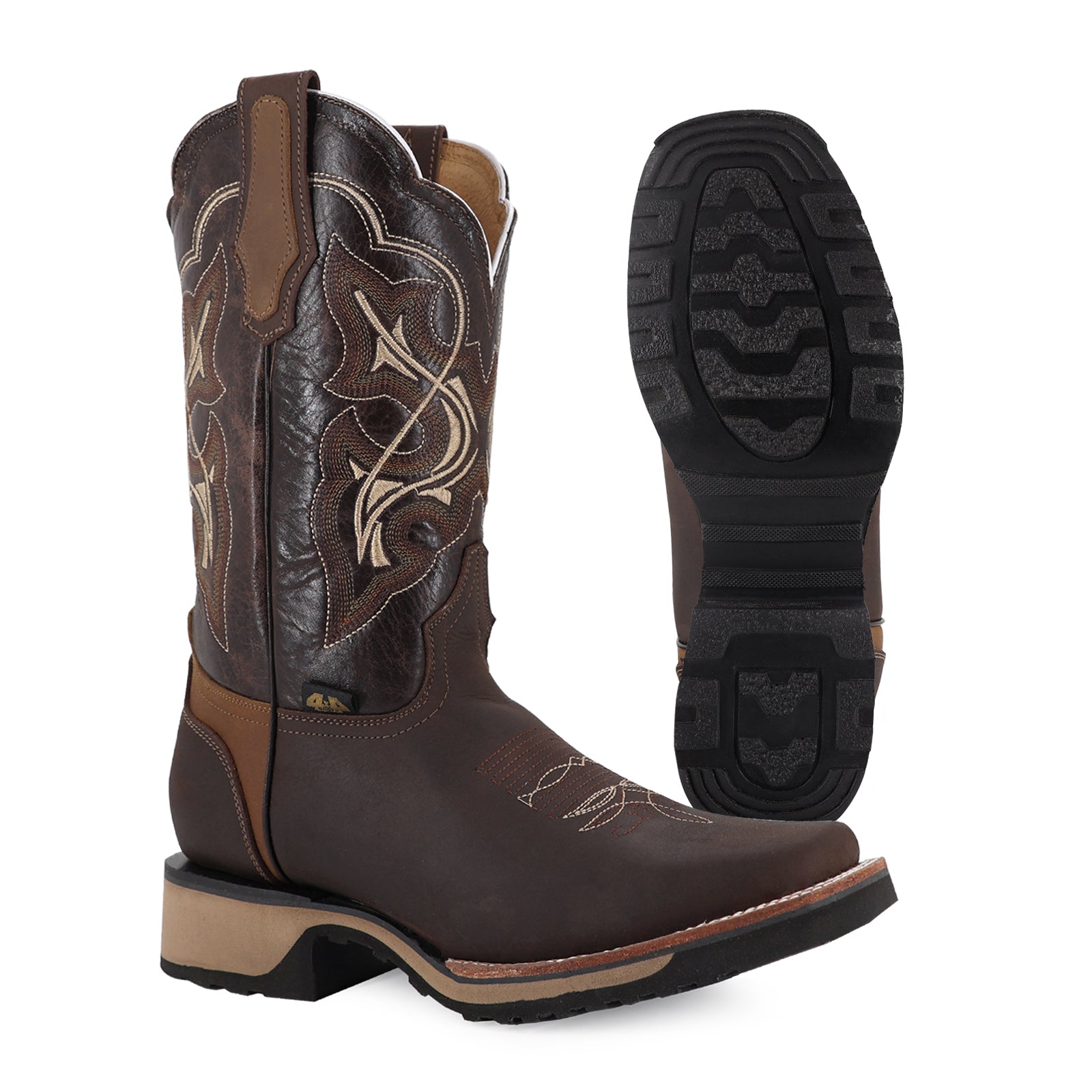 Bota Vaquera Rodeo Res Gold Chocolate
