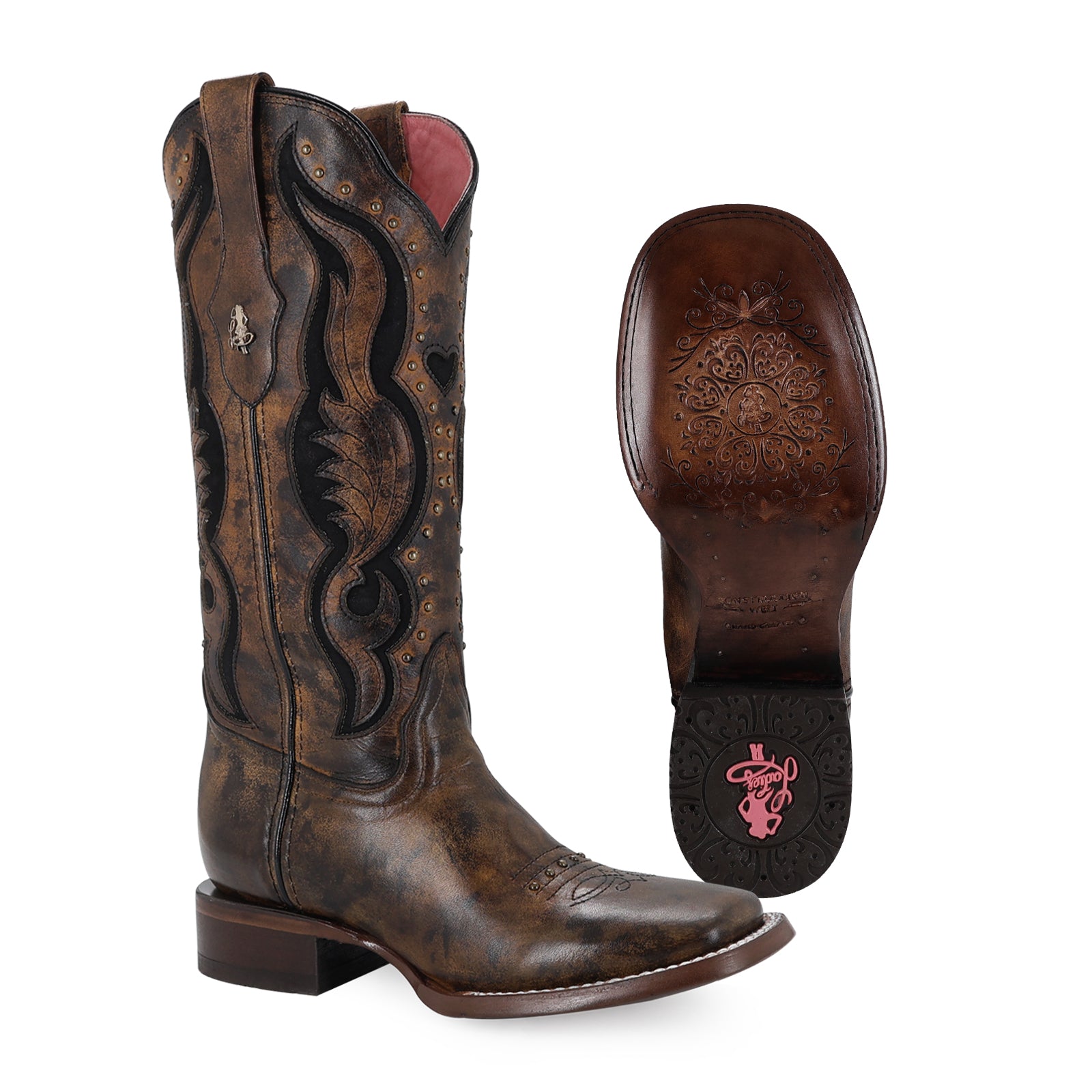 Bota vaquera para dama de piel modelo Dolly