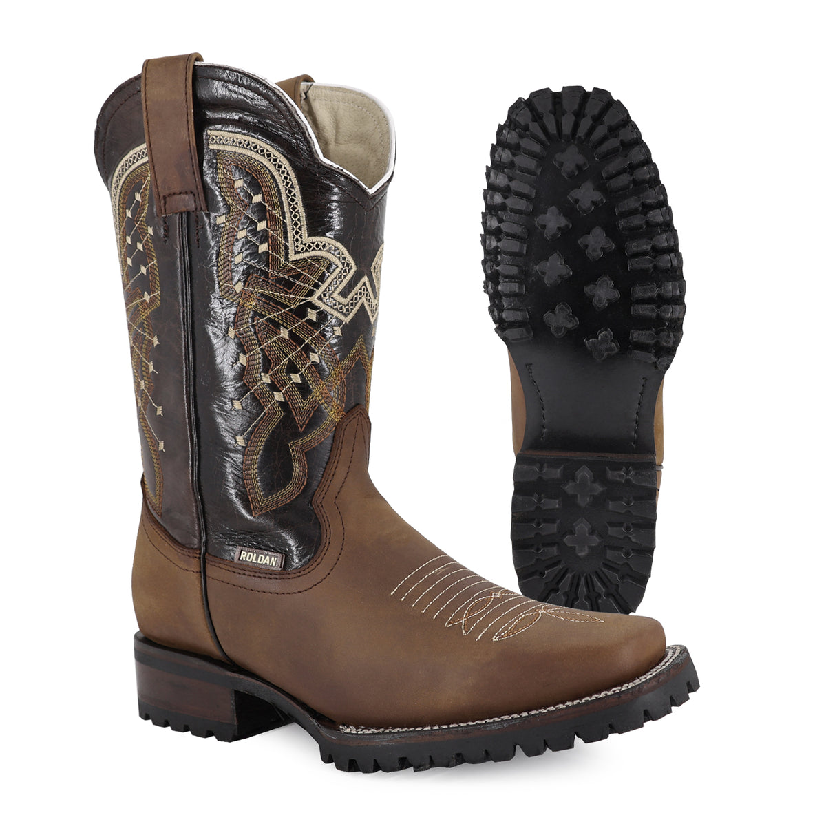 Bota Vaquera Rodeo Para Caballero Piel Crazy Suela Truck
