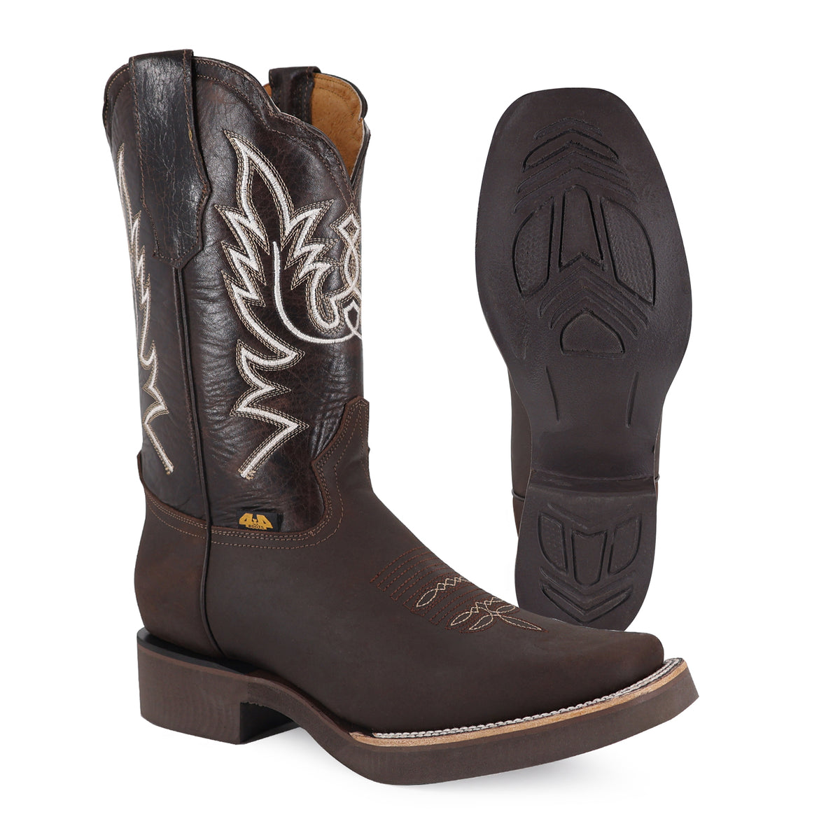 Bota Vaquera Rodeo Crazy Suela Poliuretano Negro