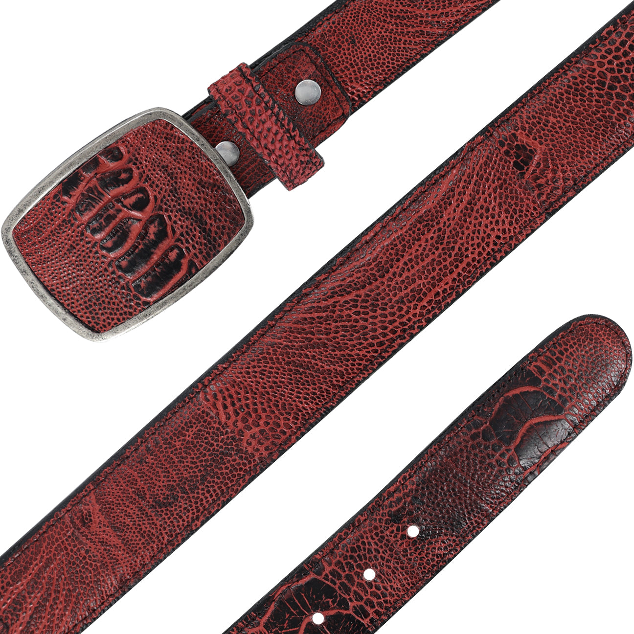 Cinturon HC Para Hombre En Piel De Pata De Avestruz