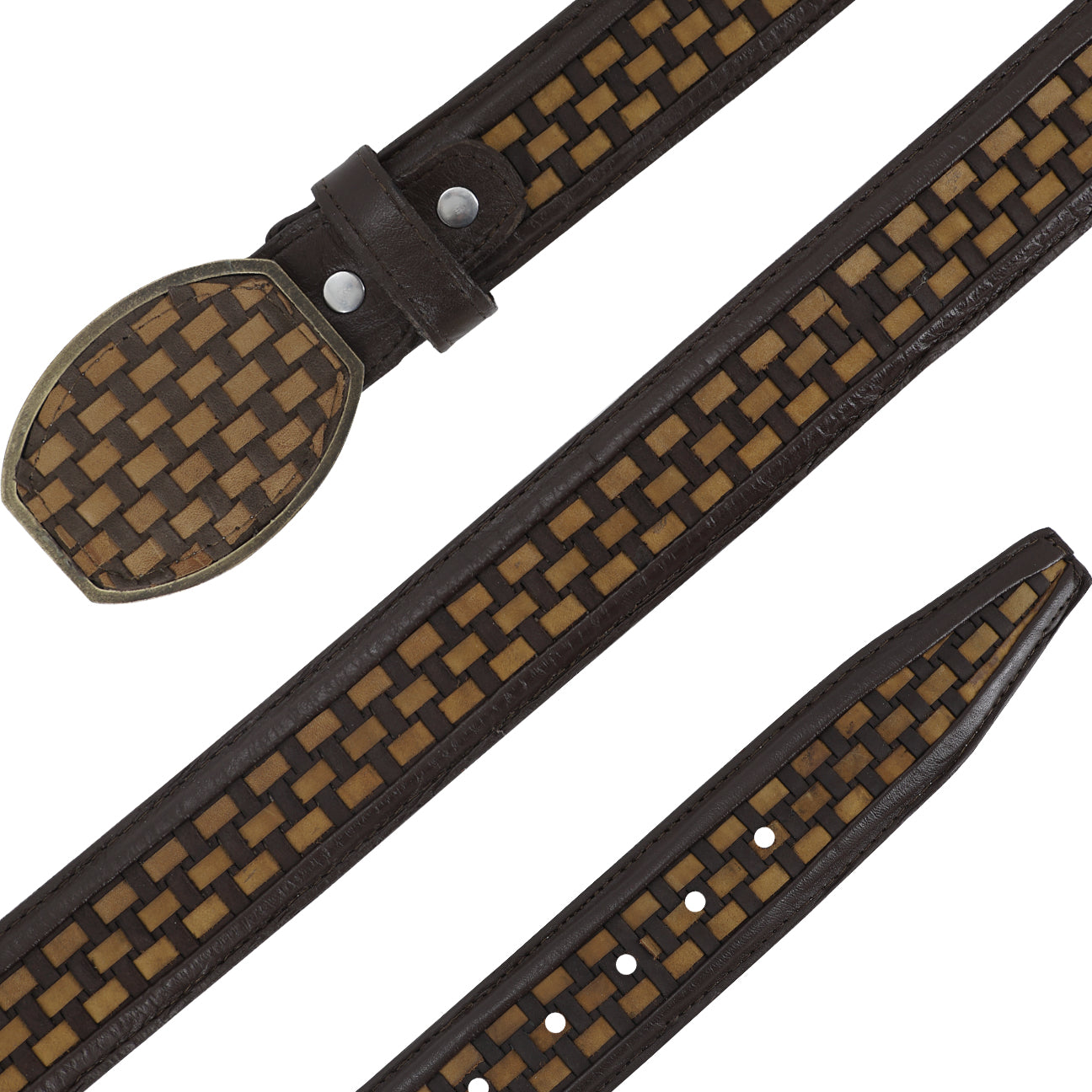 Cinturon Hebilla Cua Para Hombre En Piel De Petatillo