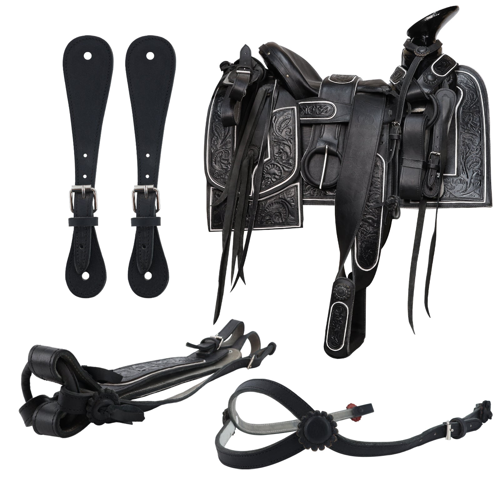 Montura Cuadrada Negro Cincelada
