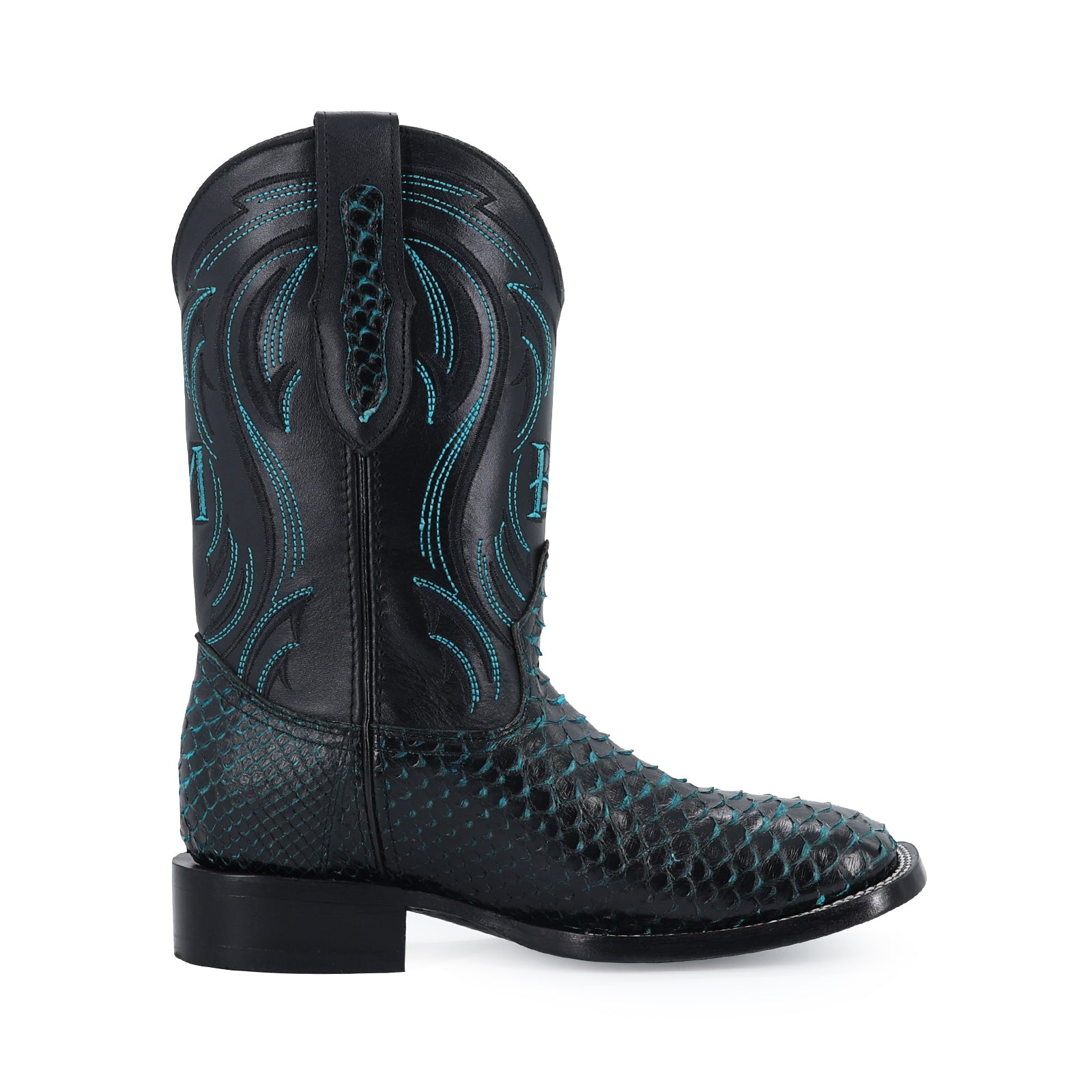 Bota Vaquera Bulldog Piton Negro Jade