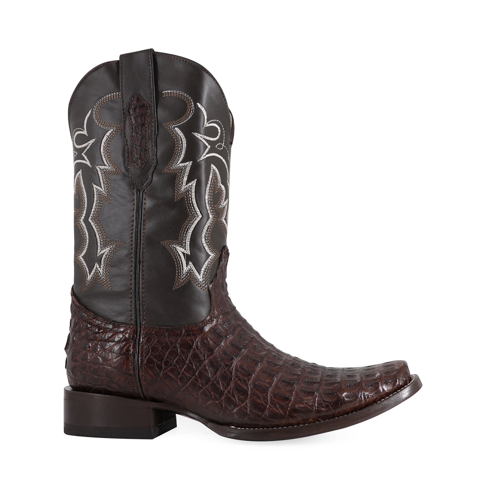 Bota Vaquera Dubai Cocodrilo Lomo Cafe