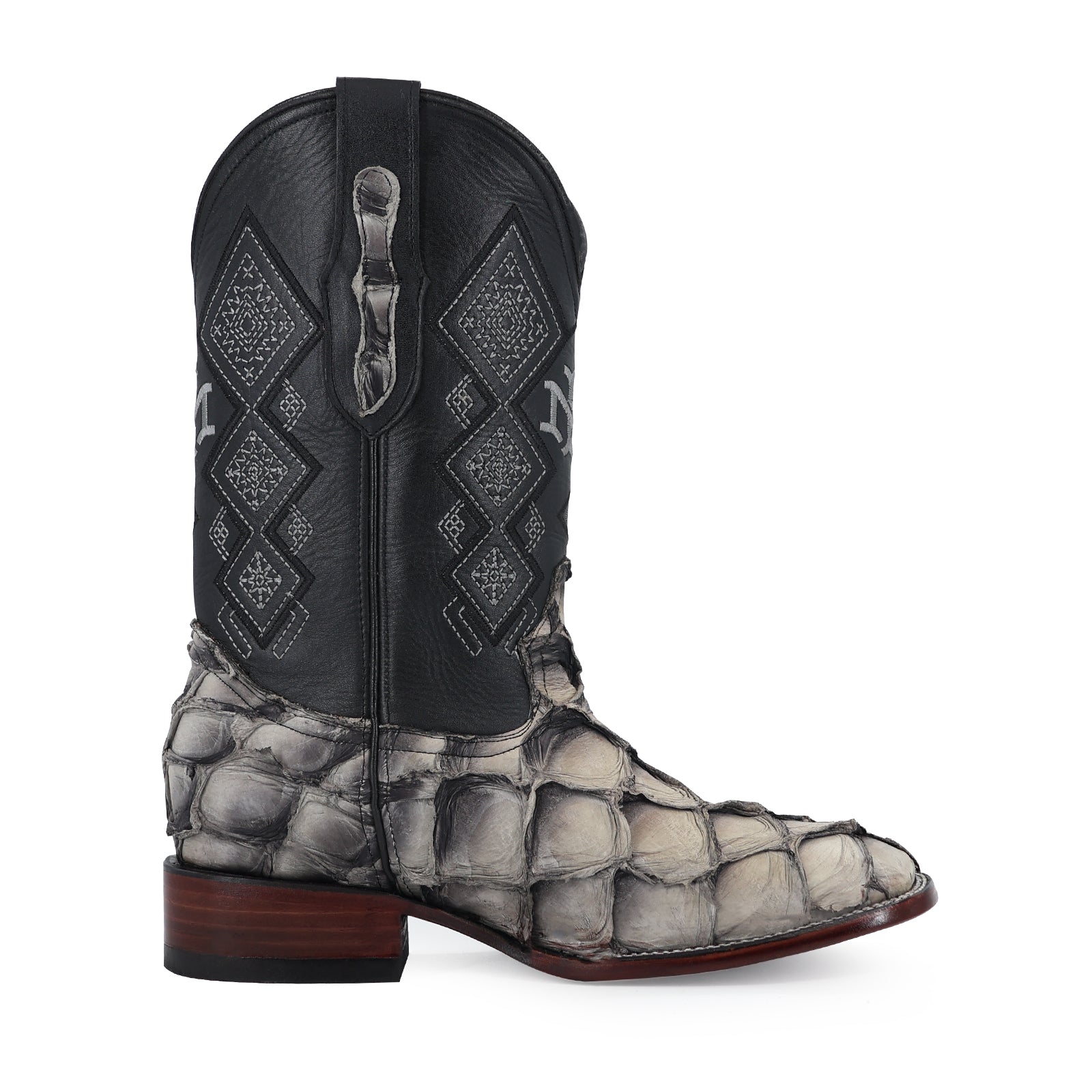Bota Vaquera Bulldog Pescado Nobuck Gris