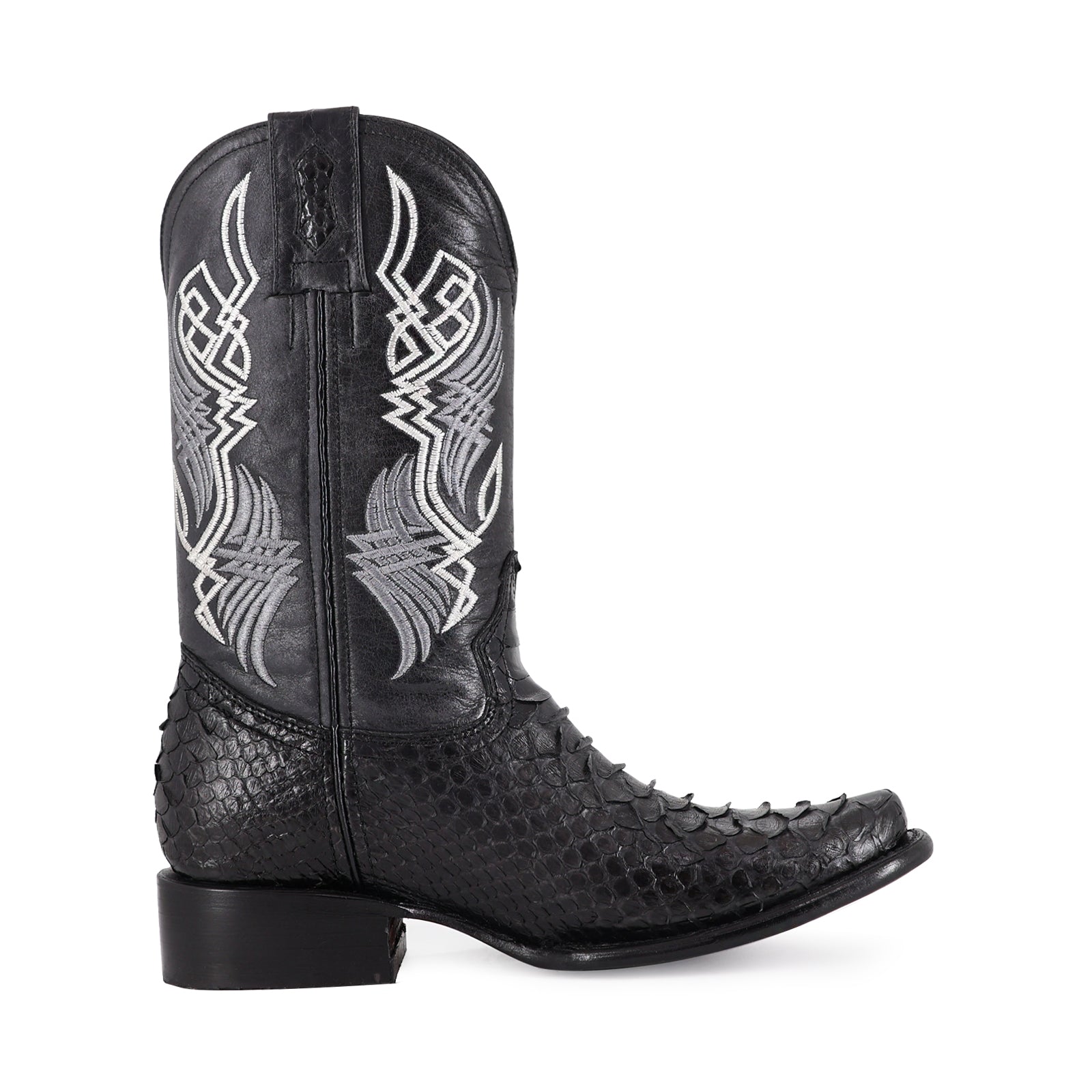 Bota Vaquera Dubai Pitón Negro