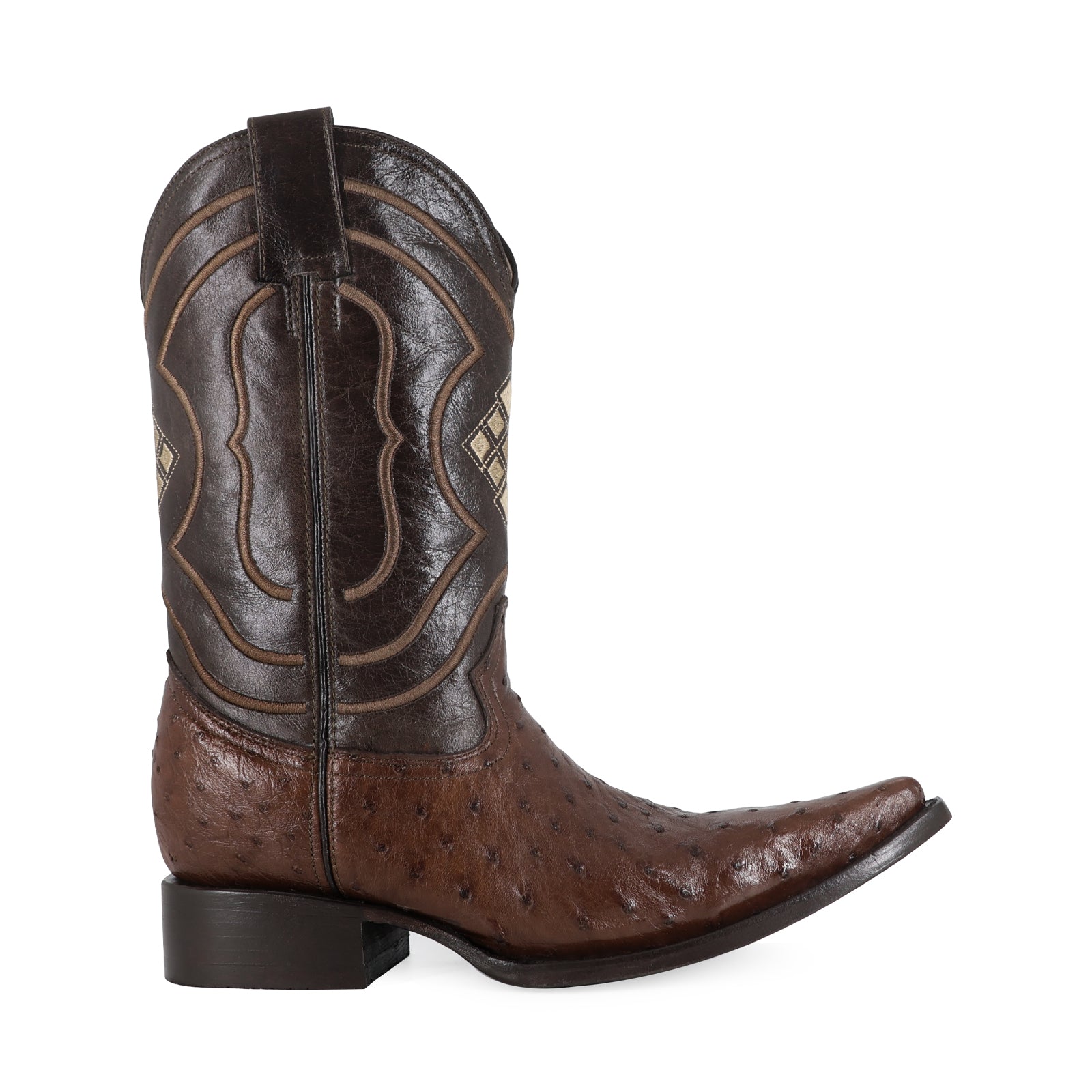 Bota Vaquera Chihuahua Avestruz Cafe