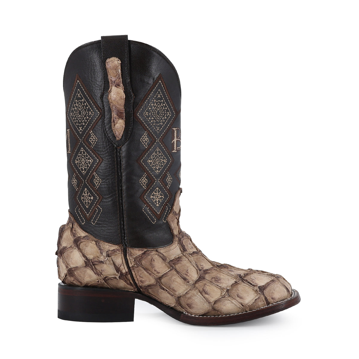 Bota Vaquera Bulldog Para Caballero Piel Pescado Nobuck