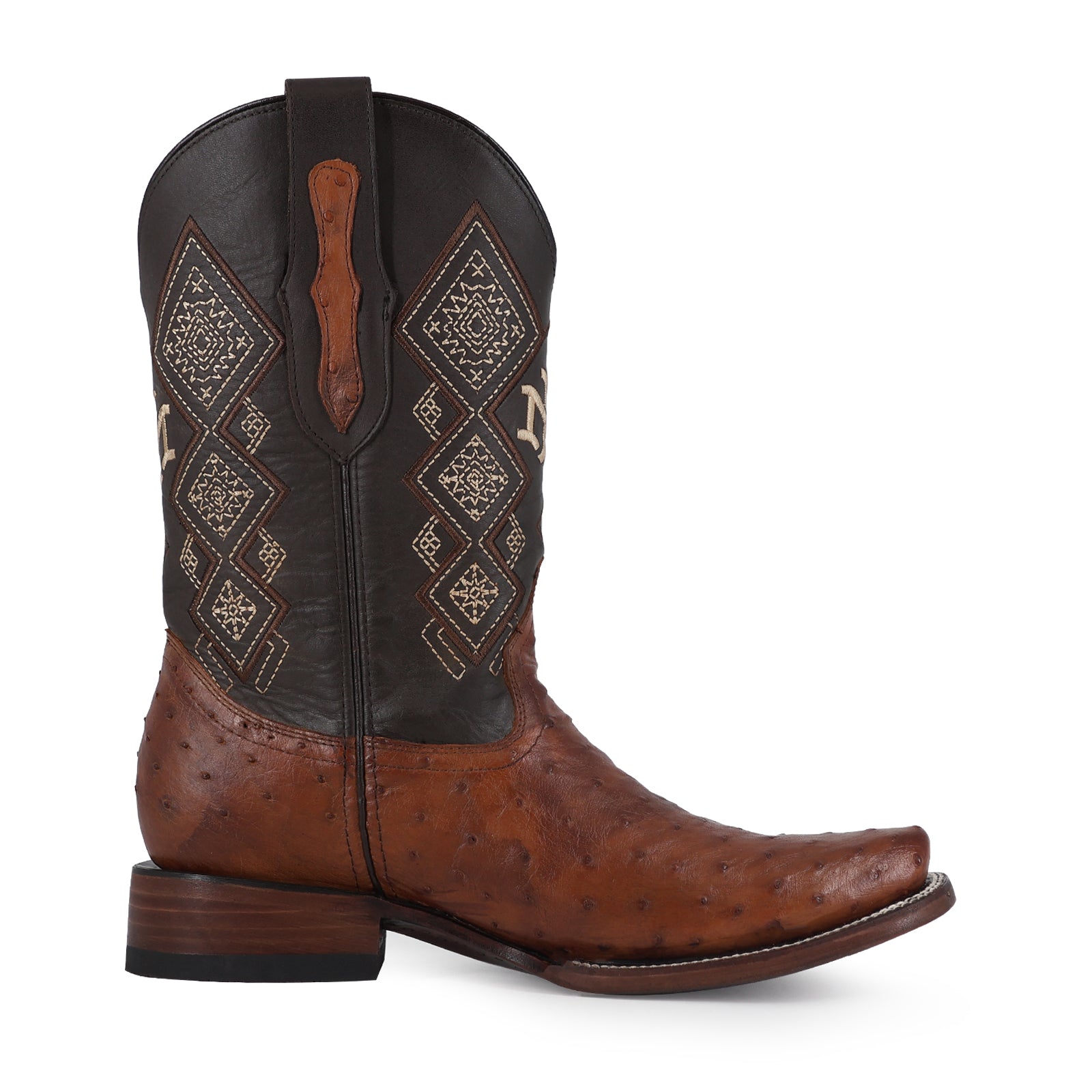 Bota Vaquera Dubai Avestruz Coñac