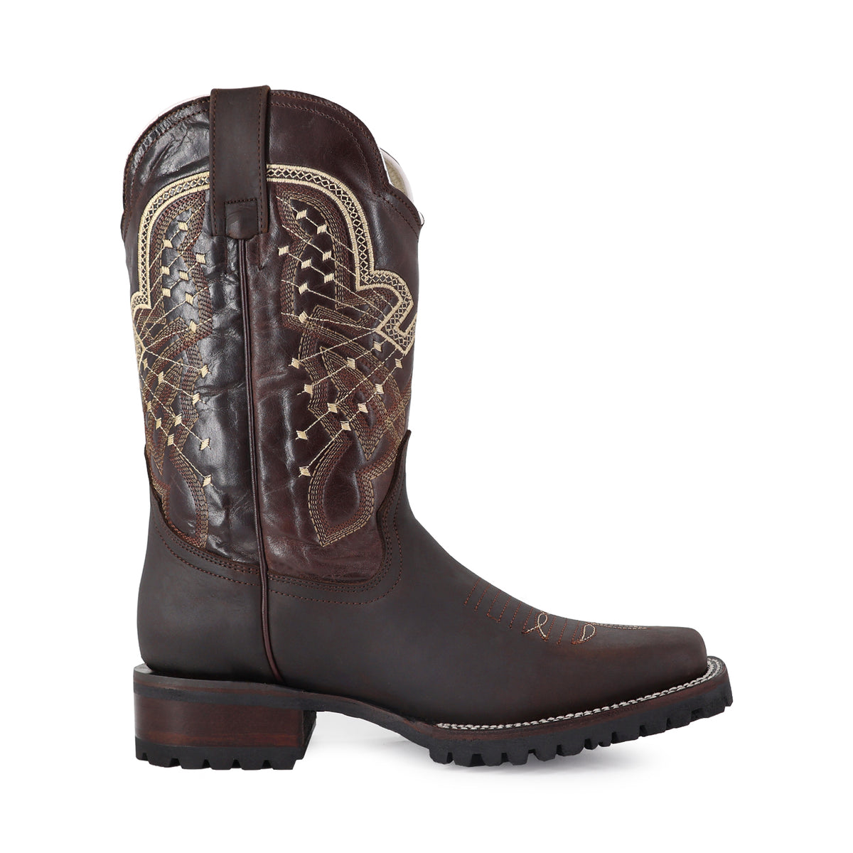 Bota Vaquera Rodeo Para Caballero Piel Crazy Suela Truck