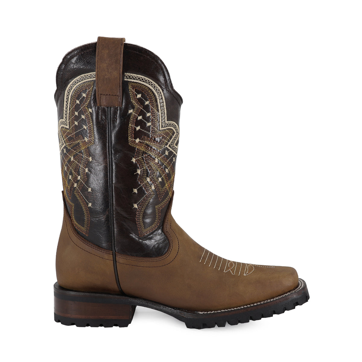 Bota Vaquera Rodeo Para Caballero Piel Crazy Suela Truck