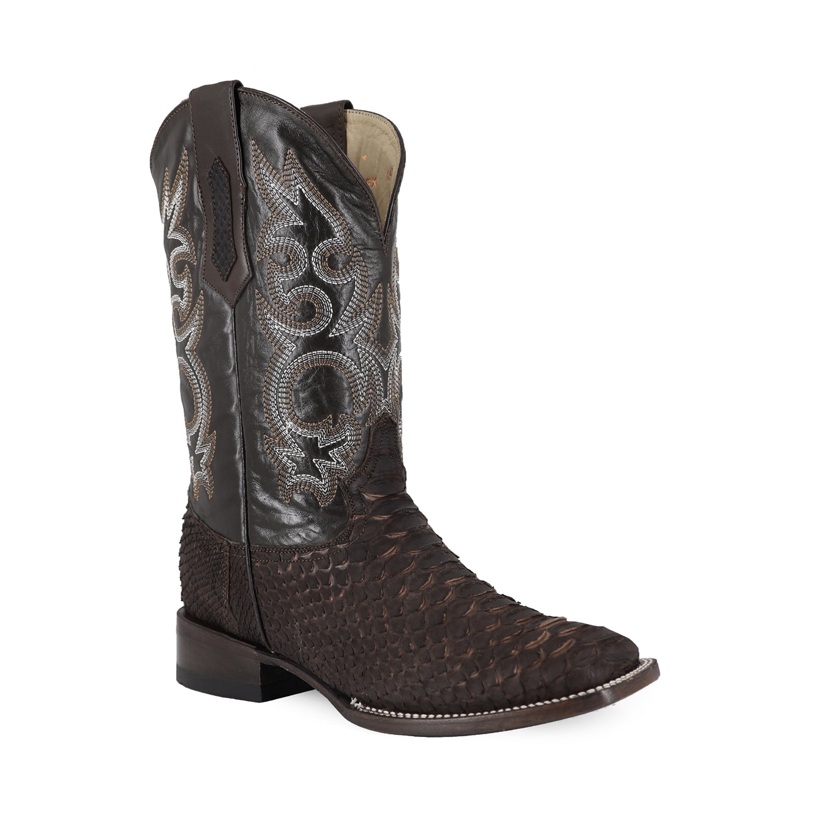 Combo Bota Y Cinto HC A Elegir Bota Bulldog Piton Nobuck Tabaco