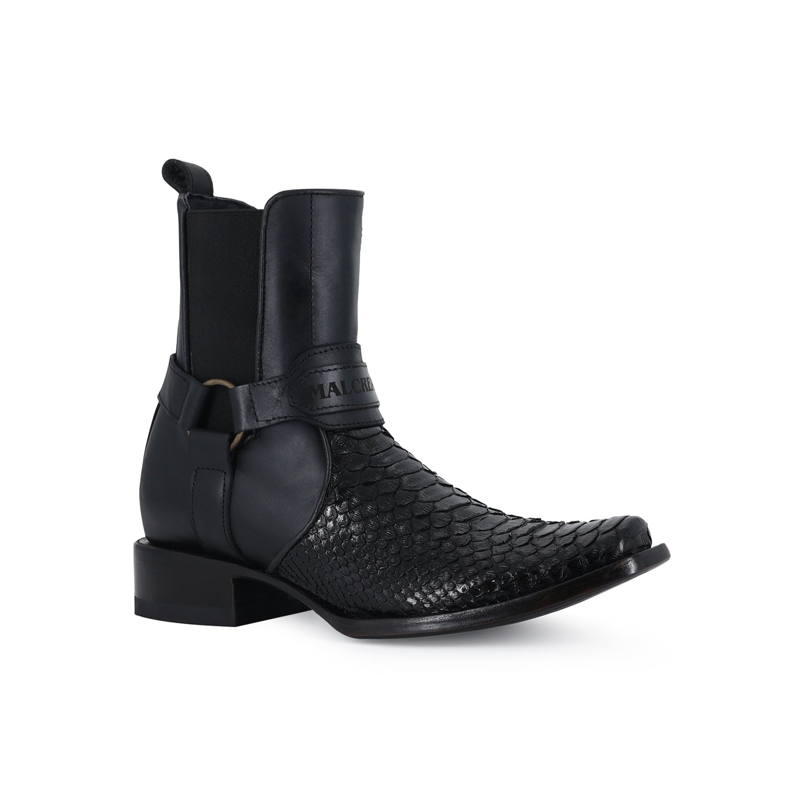 Botin Migue En Piel De Piton Negro