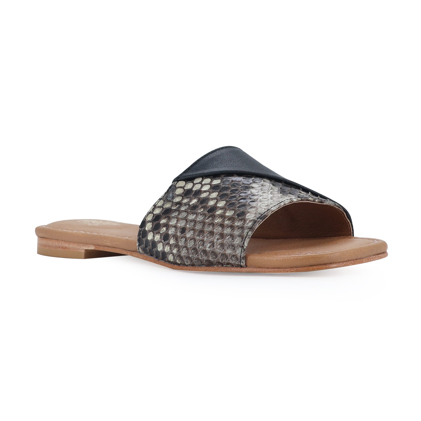 Sandalia Para Dama Piel De Piton Modelo Bali