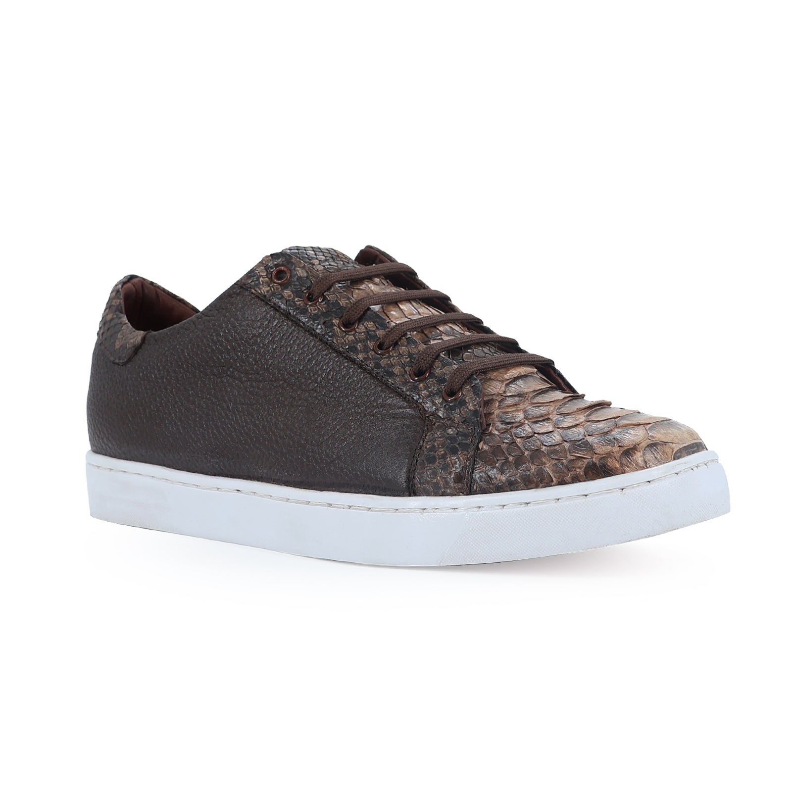 Tenis Max En Piel De Piton Taupe