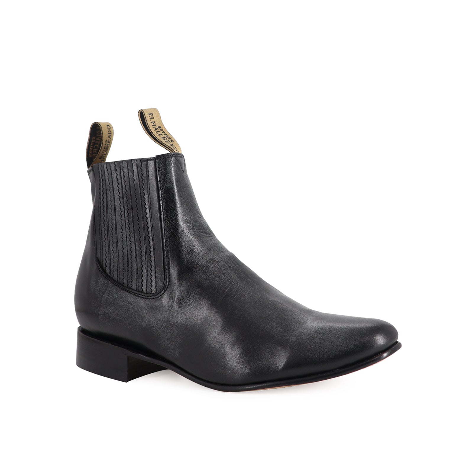 Botín Charro Negro Atanado