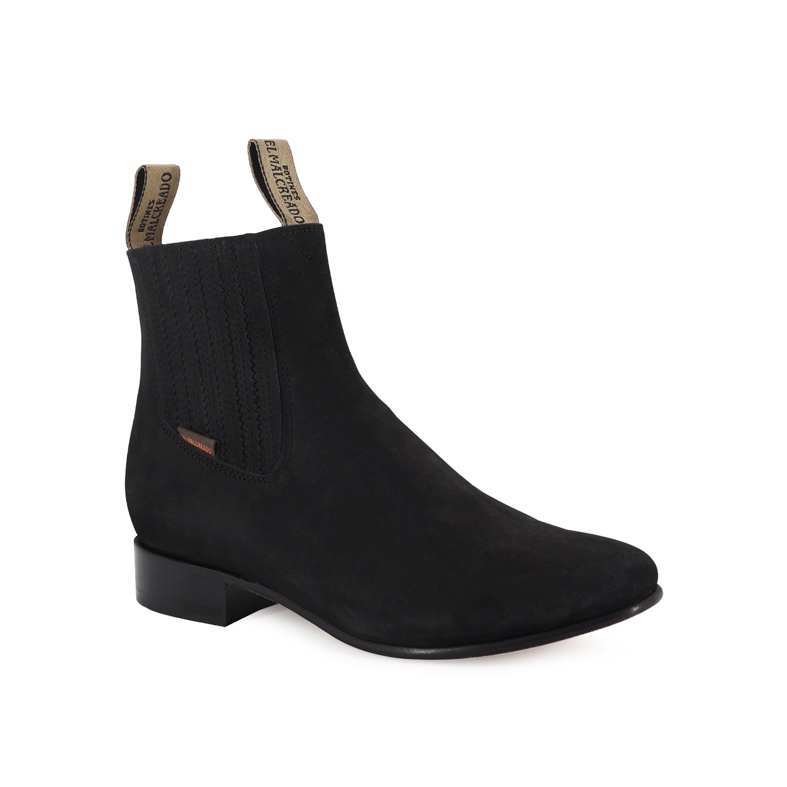 Botín Charro Negro Nobuck