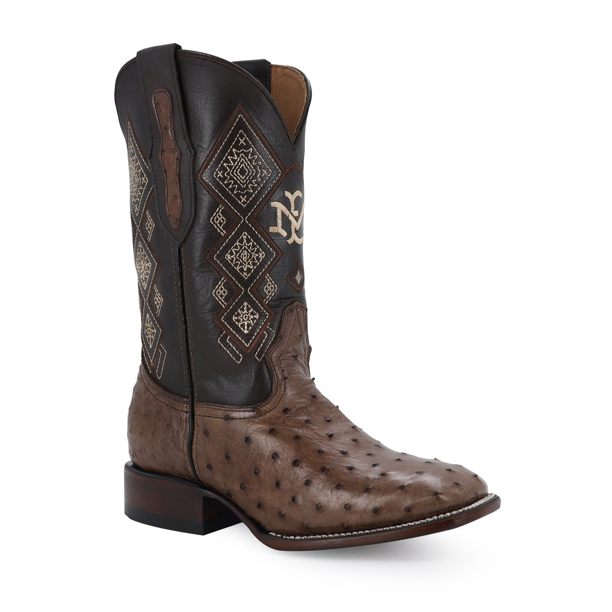Bota Vaquera Bulldog Para Caballero Piel De Avestruz