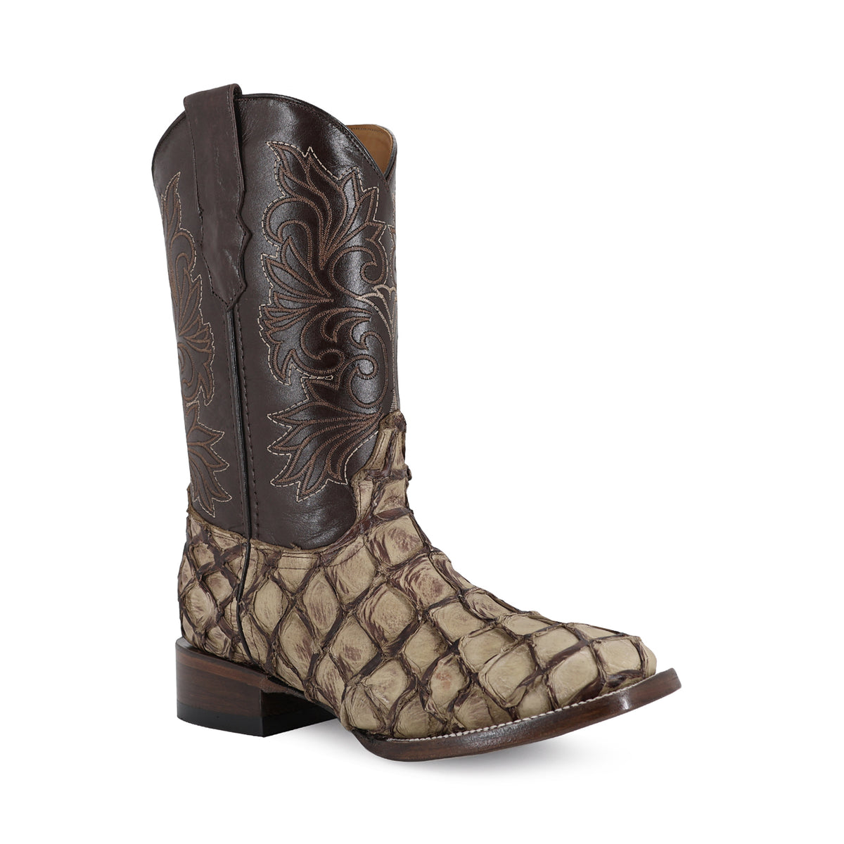 Bota Vaquera Bulldog Para Caballero Piel Pescado