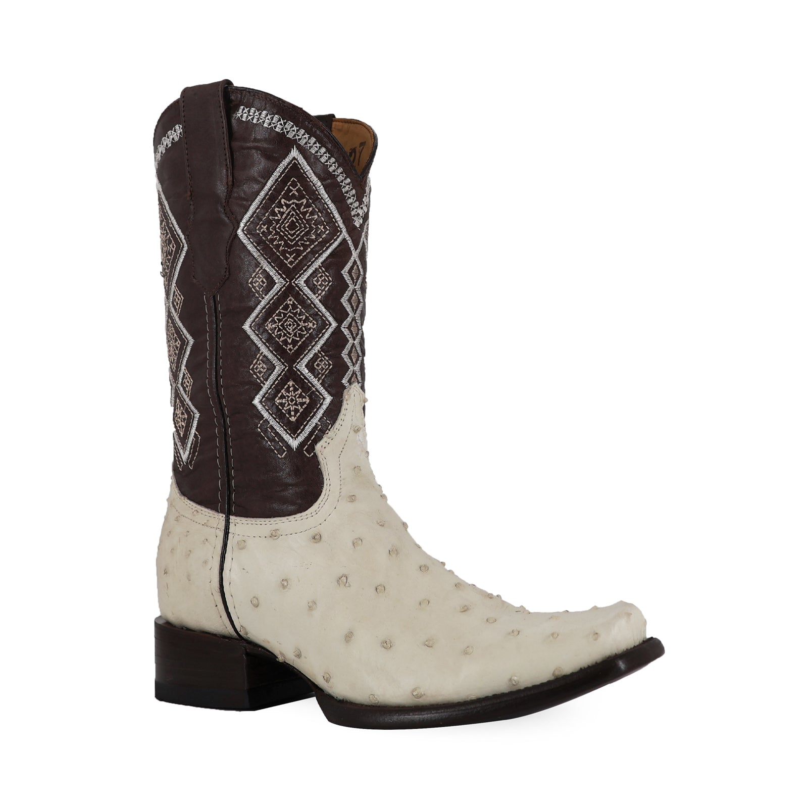 Bota Vaquera Dubai Avestruz Hueso