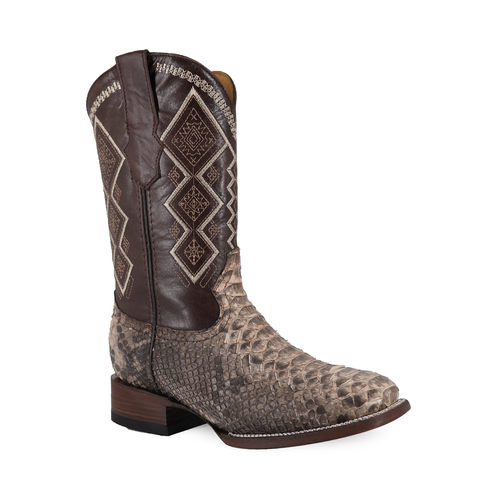 Bota Vaquera Bulldog Pitón Taupe