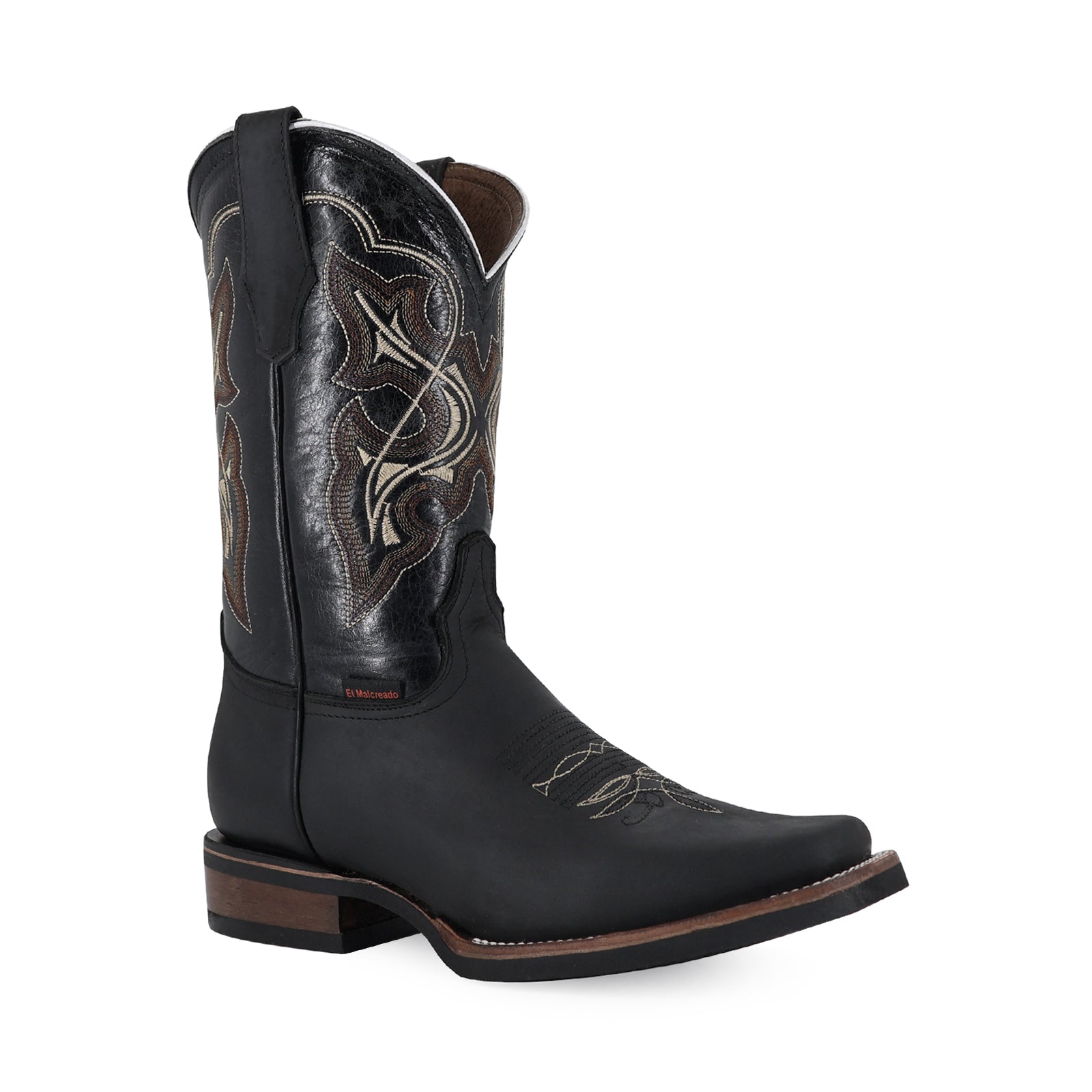 Botas Vaqueras de Cuero Crazy Horma Rodeo Color Negro GEN main image 0