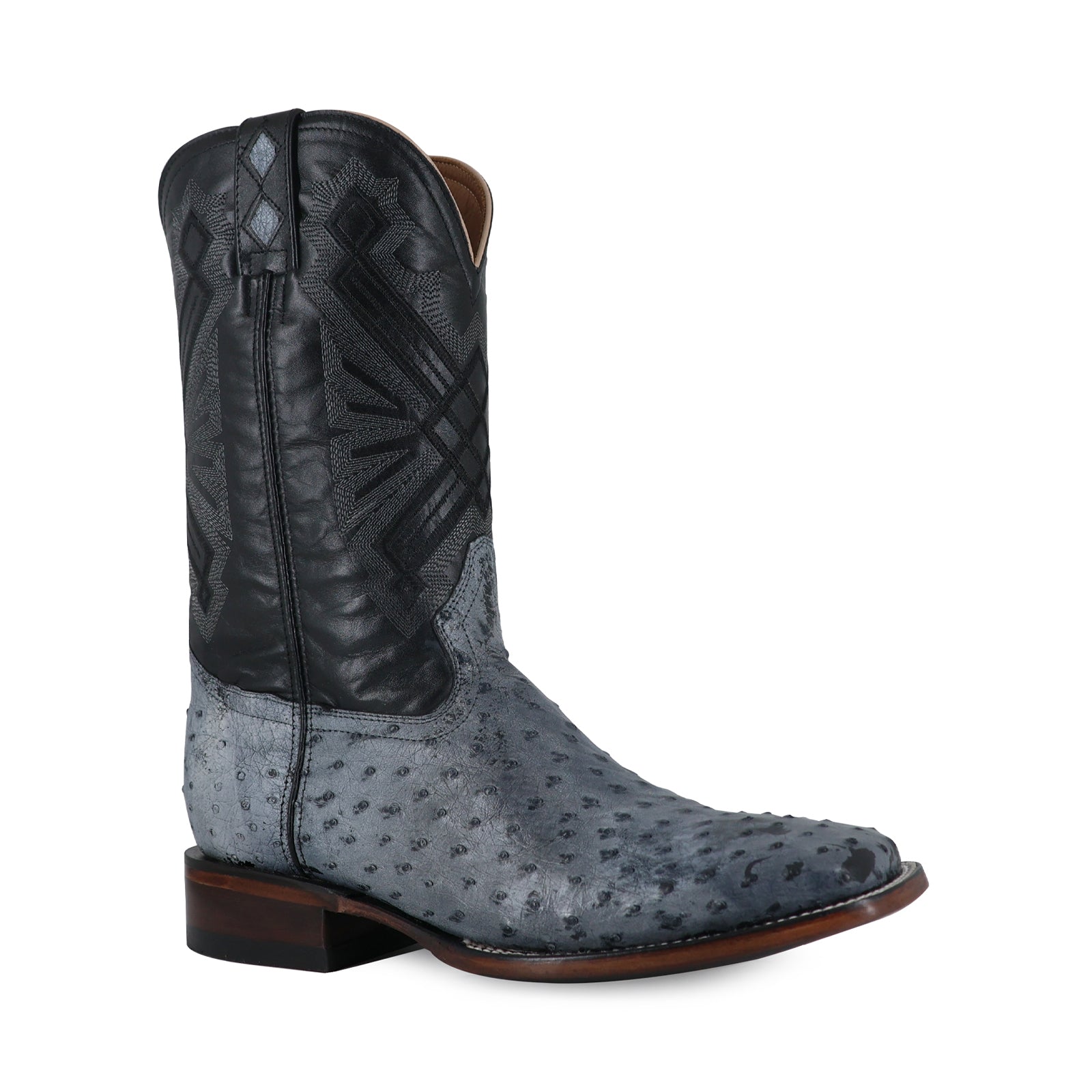 Bota Vaquera Bulldog Avestruz Rustico Talco