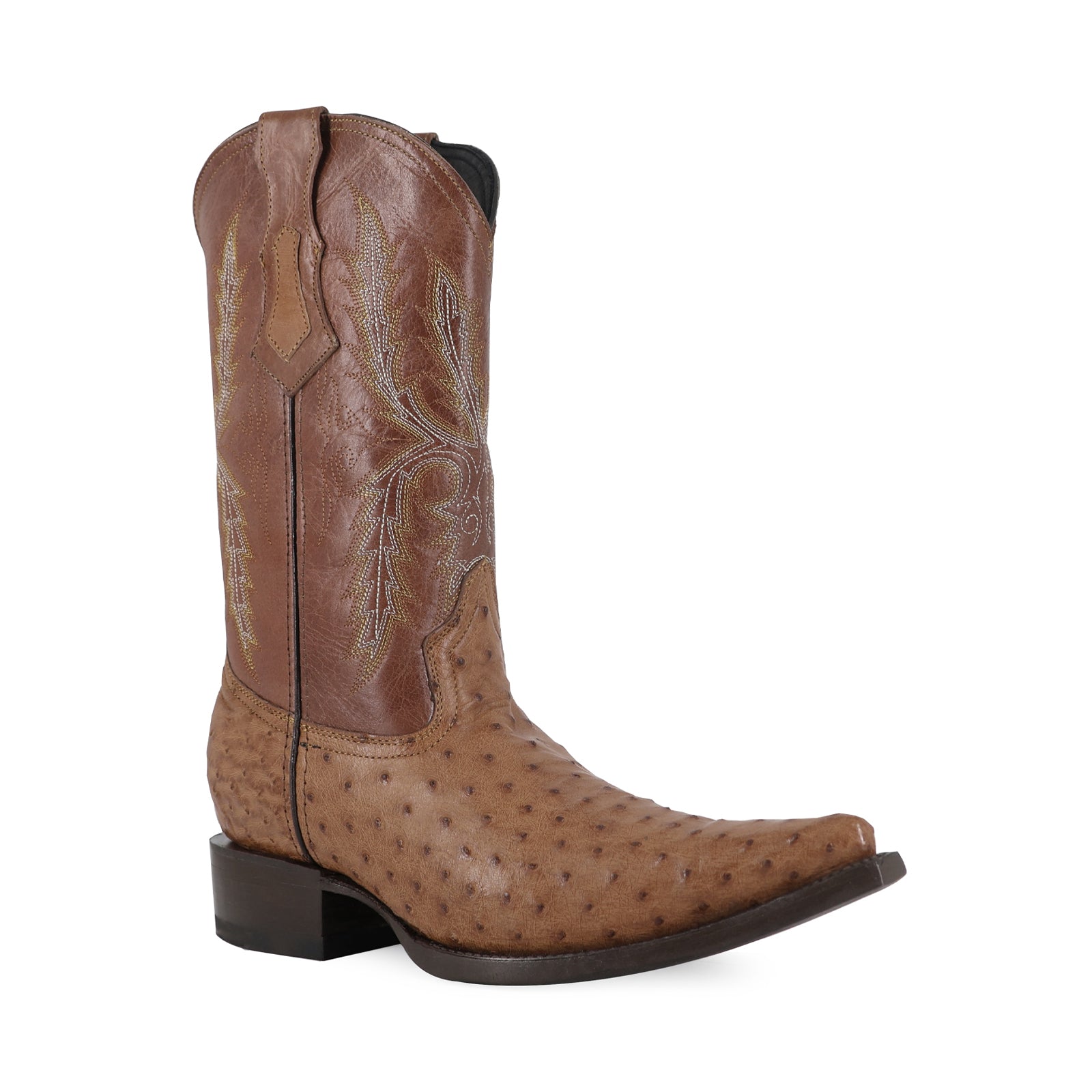 Bota Vaquera Chihuahua Avestruz Coñac