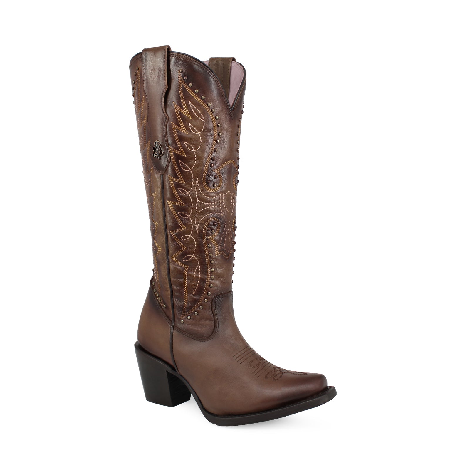 Bota vaquera para dama de piel modelo Liberty alta