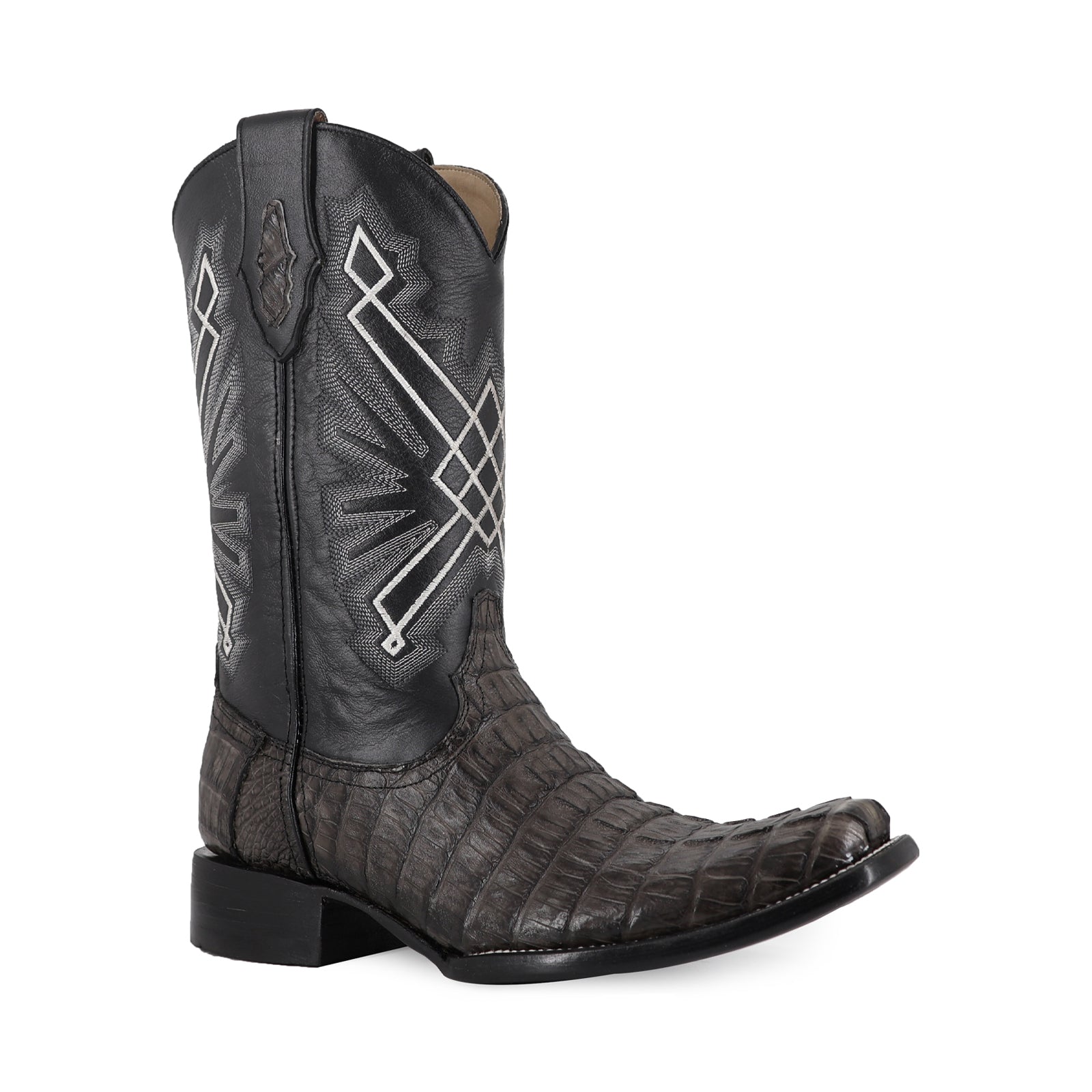 Bota Vaquera Dubai Cocodrilo Cola Gris