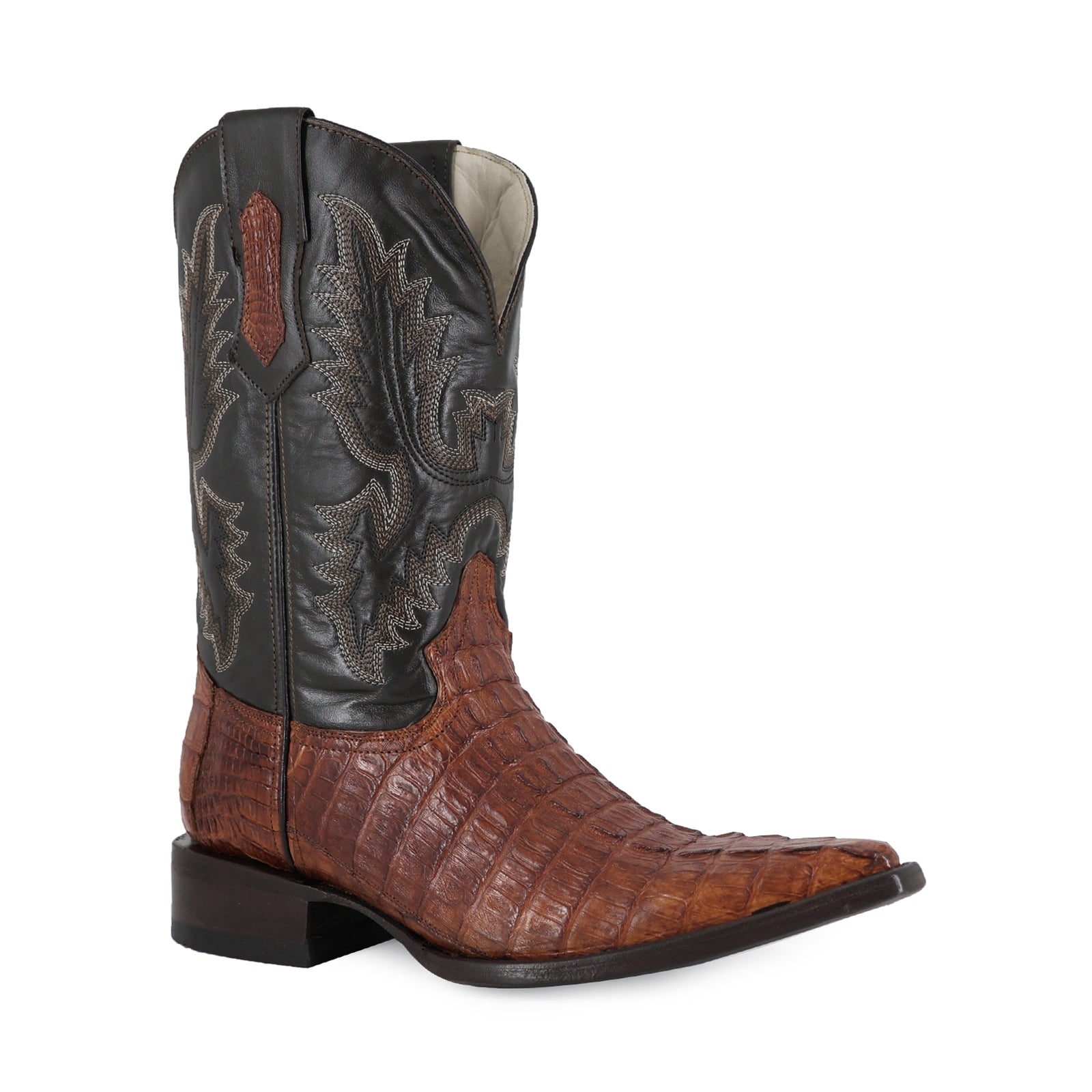 Bota Vaquera Chihuahua Cocodrilo Cola Coñac