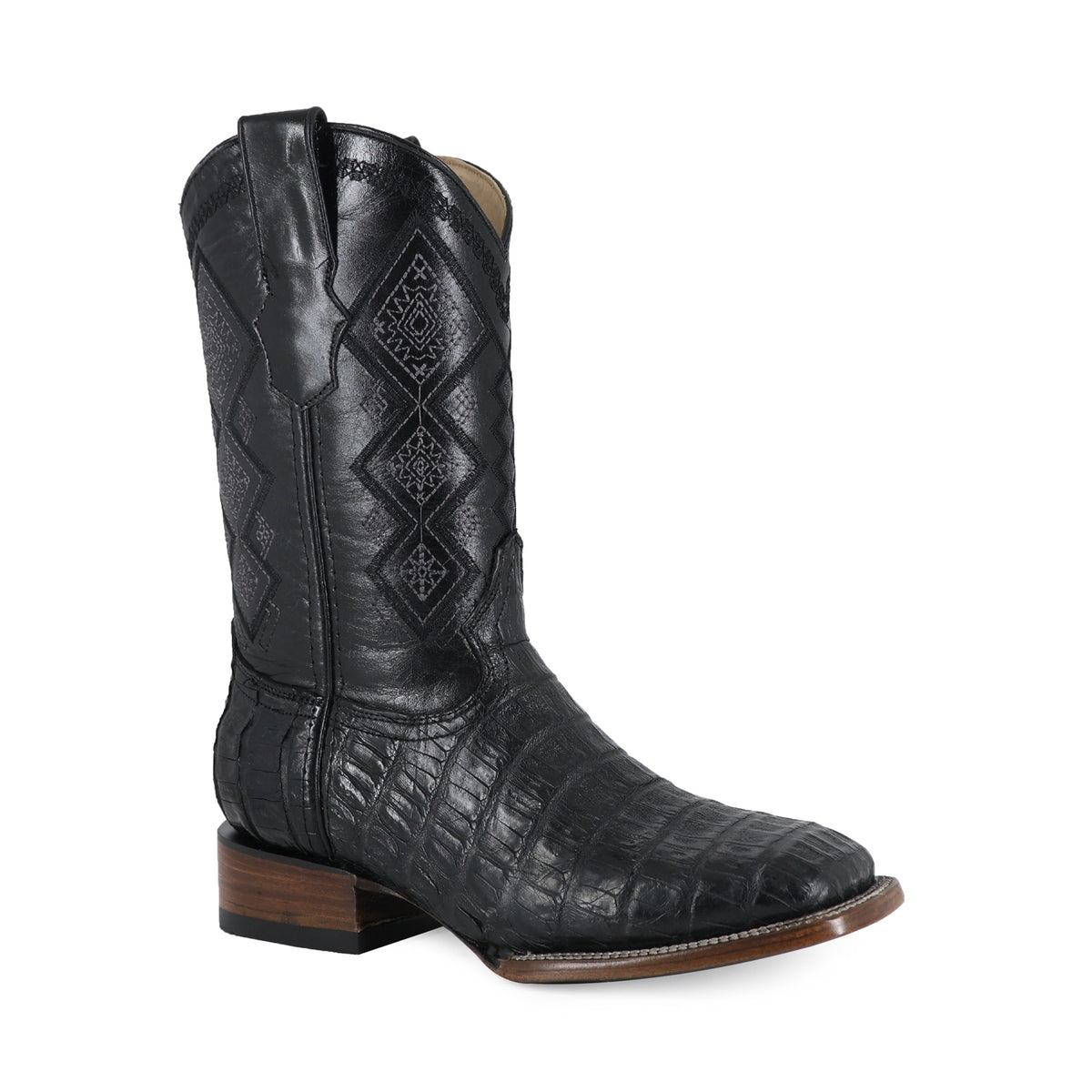 Bota Vaquera Bulldog Para Caballero Piel Cocodrilo Cola Belly