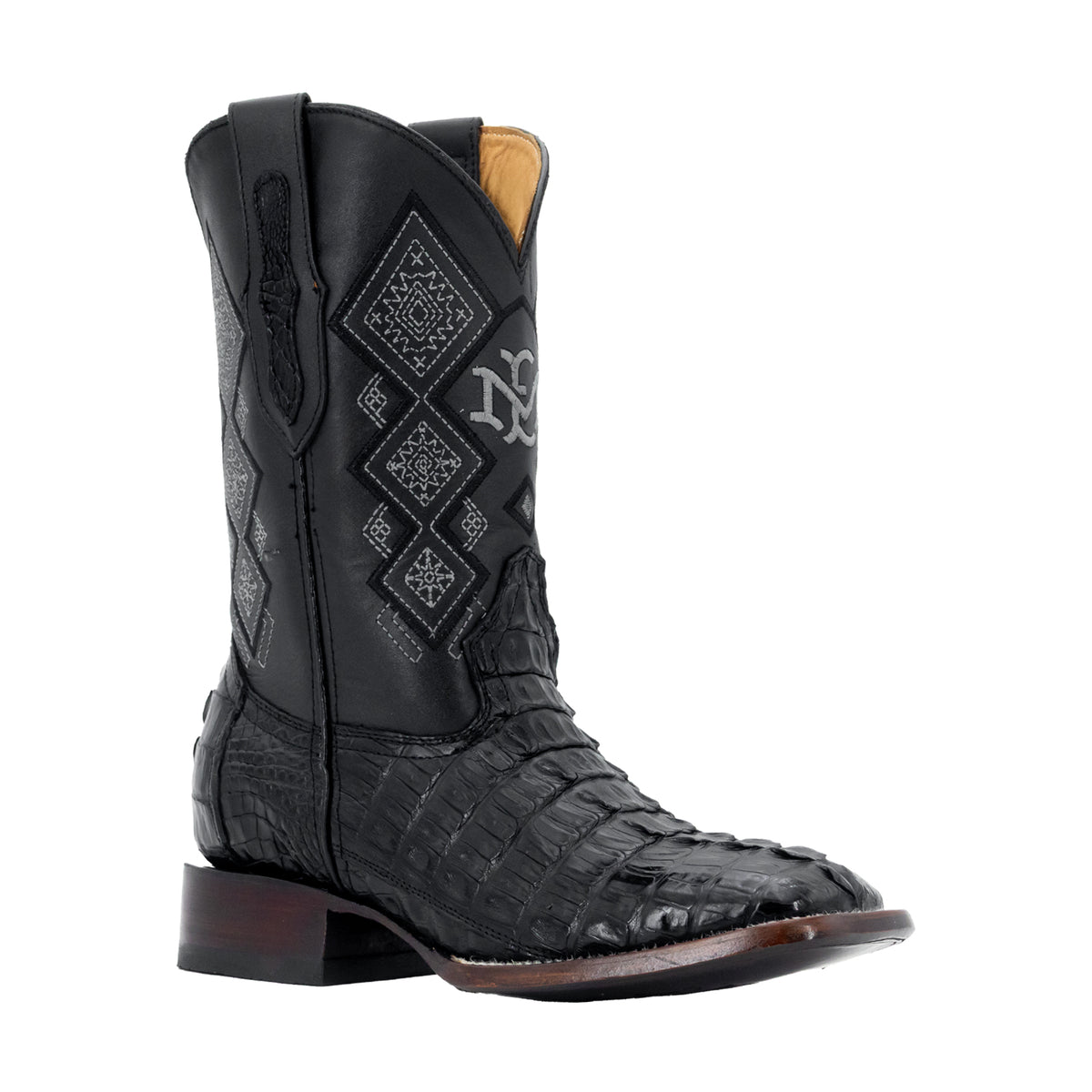 Bota Vaquera Horma Bulldog Piel Cocodrilo Cola
