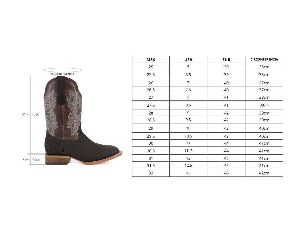 Bota Vaquera Bulldog Cuello De Toro Chocolate